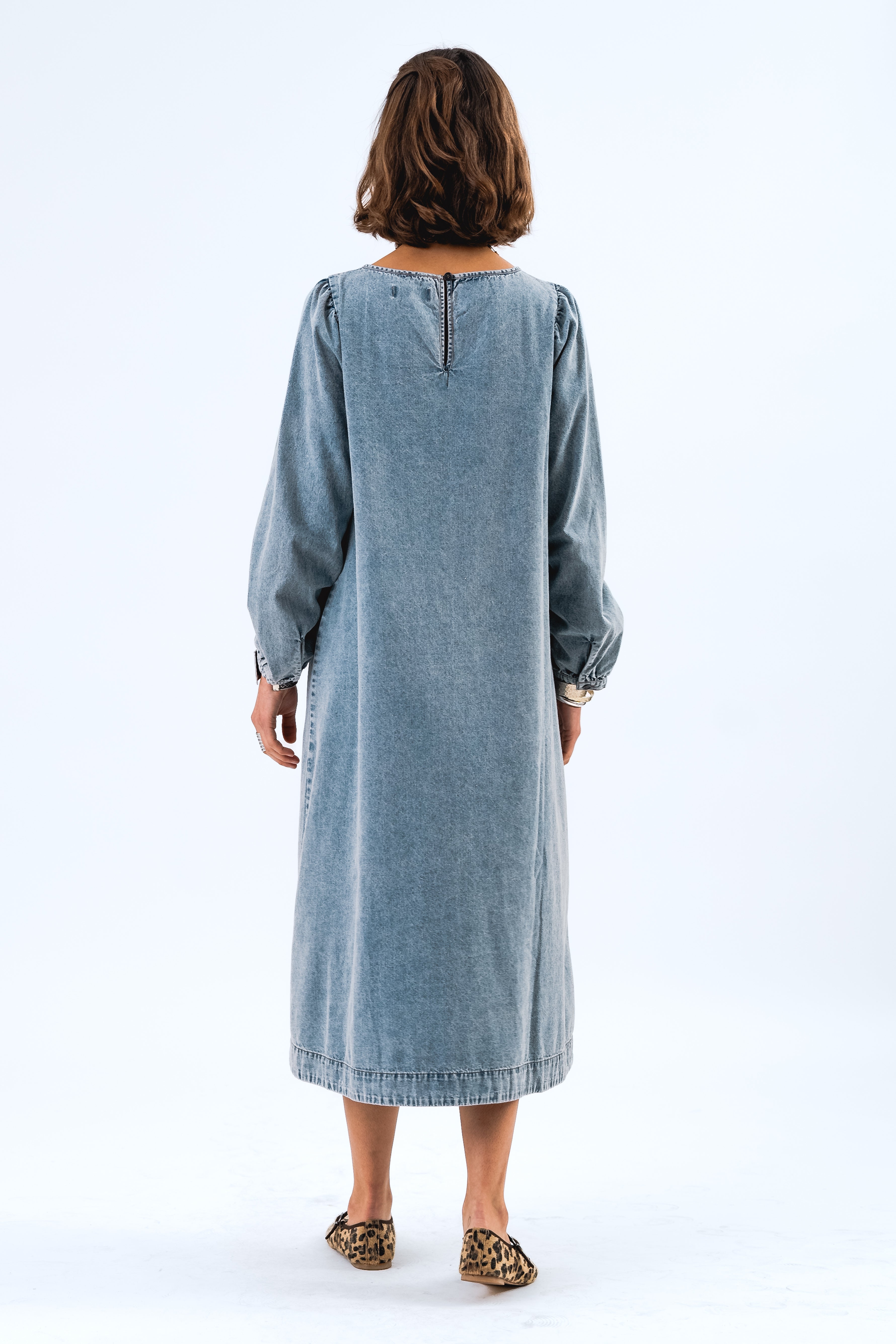 LucasLL Midi Dress - Washed Denim
