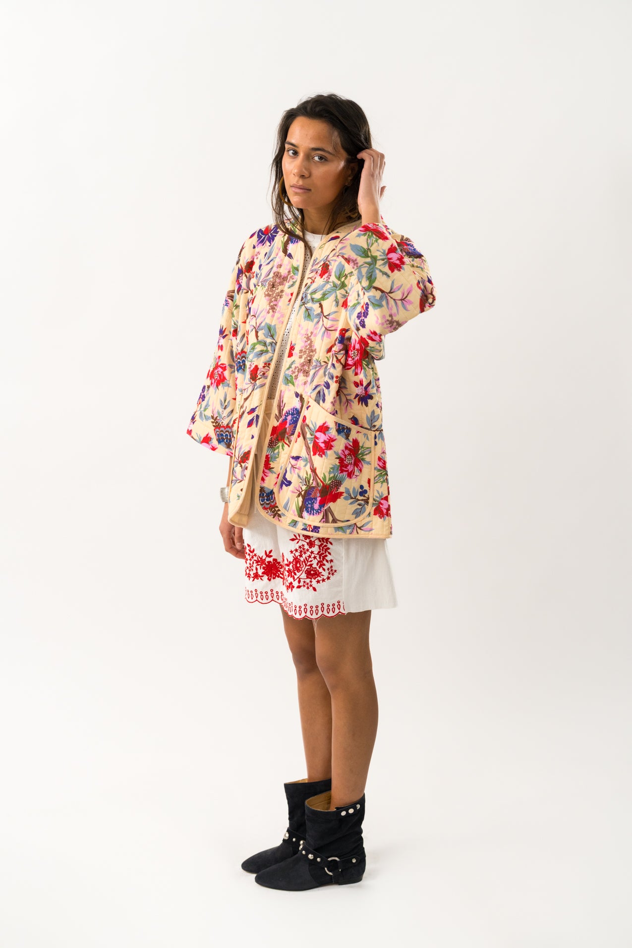 Lollys Laundry LuluLL Jacket 3/4 Kimono 74 Flower Print