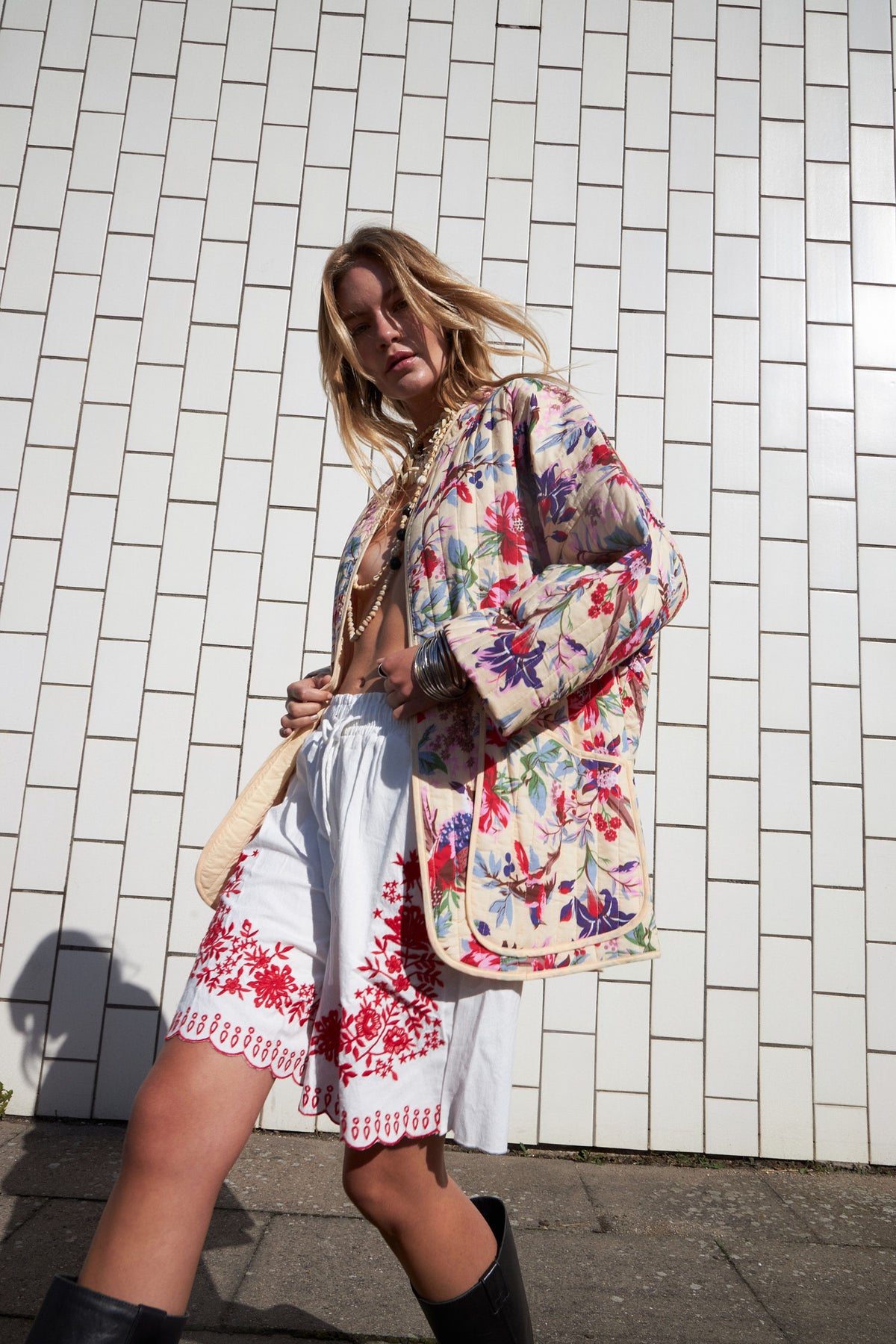 Lollys Laundry LuluLL Jacket 3/4 Kimono 74 Flower Print