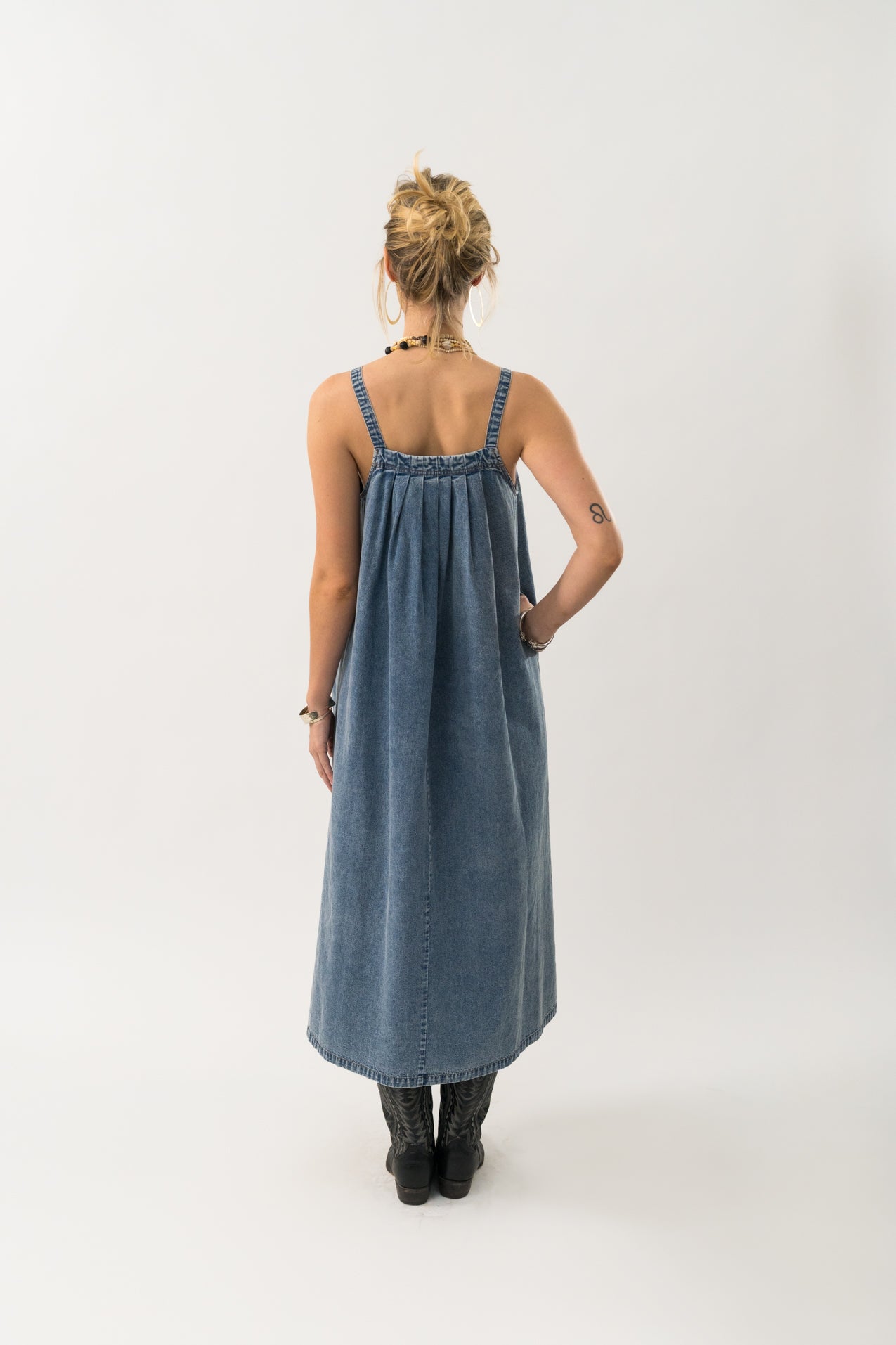 LungoLL Maxi Dress - Washed Denim