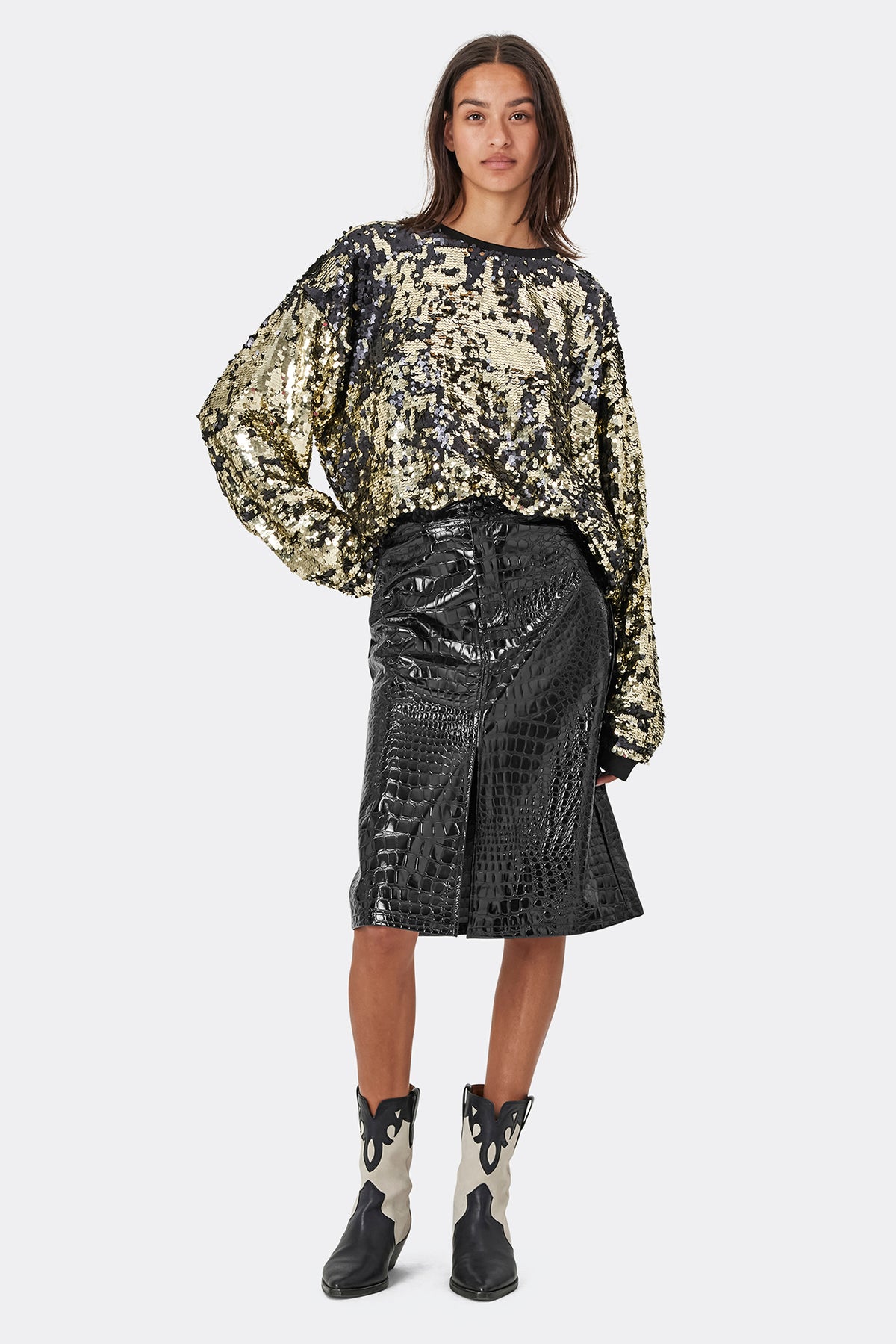 Lollys Laundry MarikkaLL Midi Skirt Skirt 99 Black