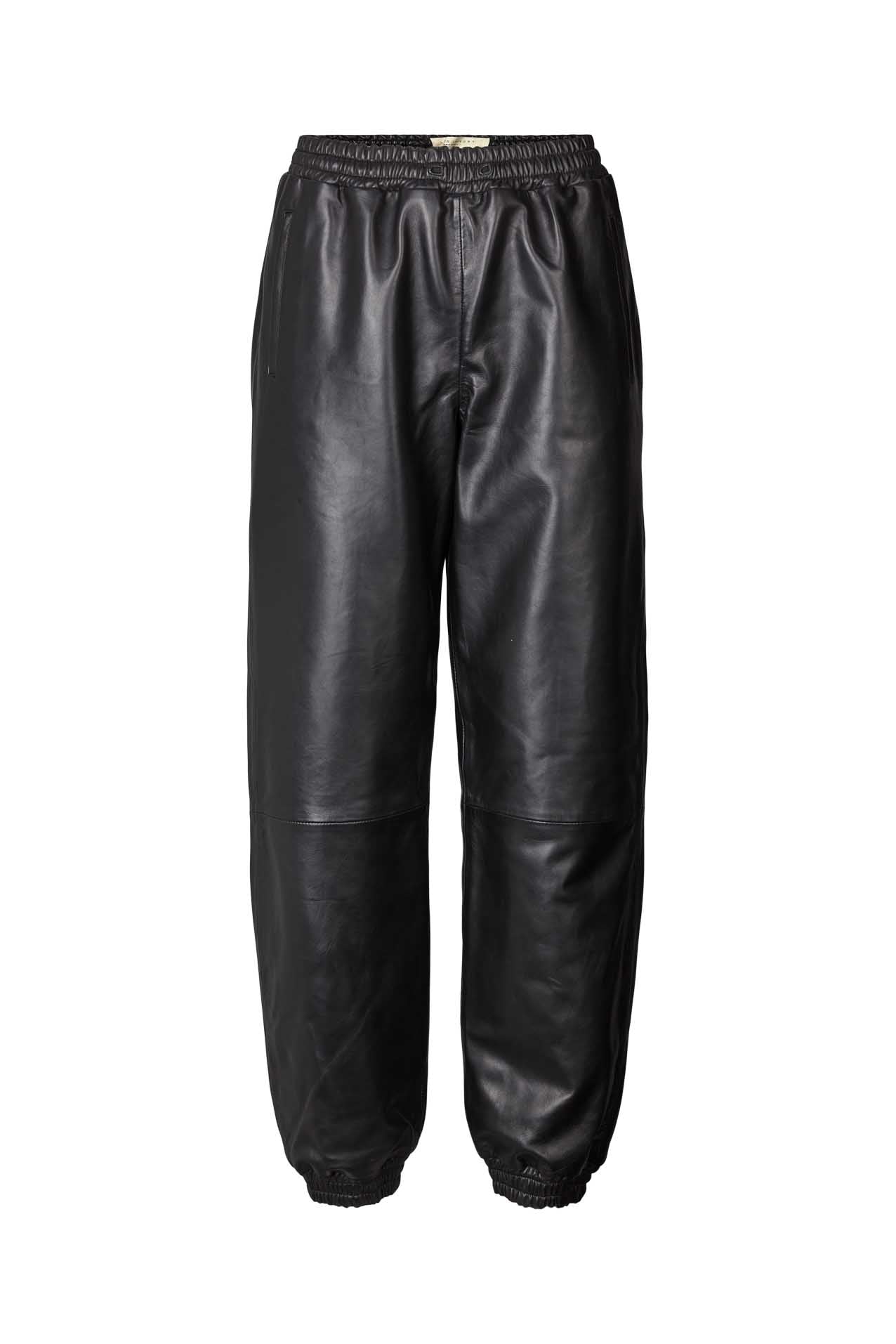 Mona Leather Pants - Black