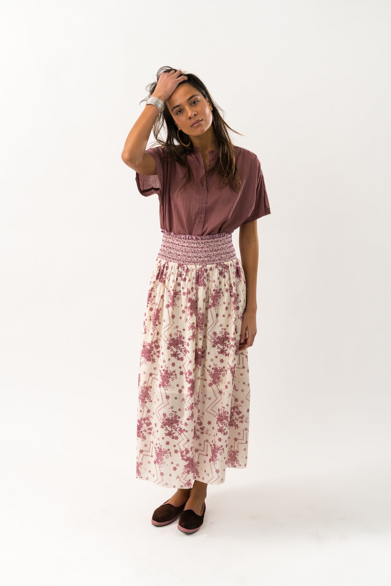 MyraLL Maxi Skirt - Flower Print