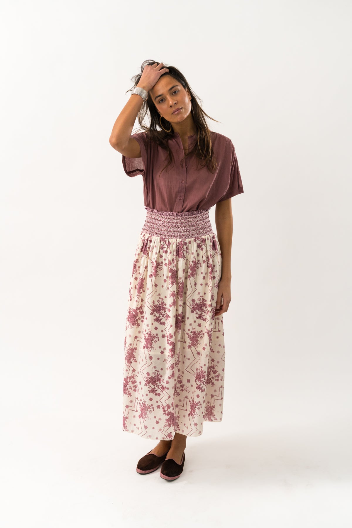 Lollys Laundry MyraLL Maxi Skirt Skirt 74 Flower Print