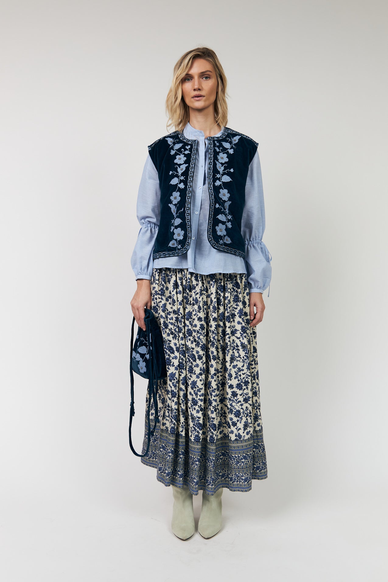 MyraLL Maxi Skirt - Blue