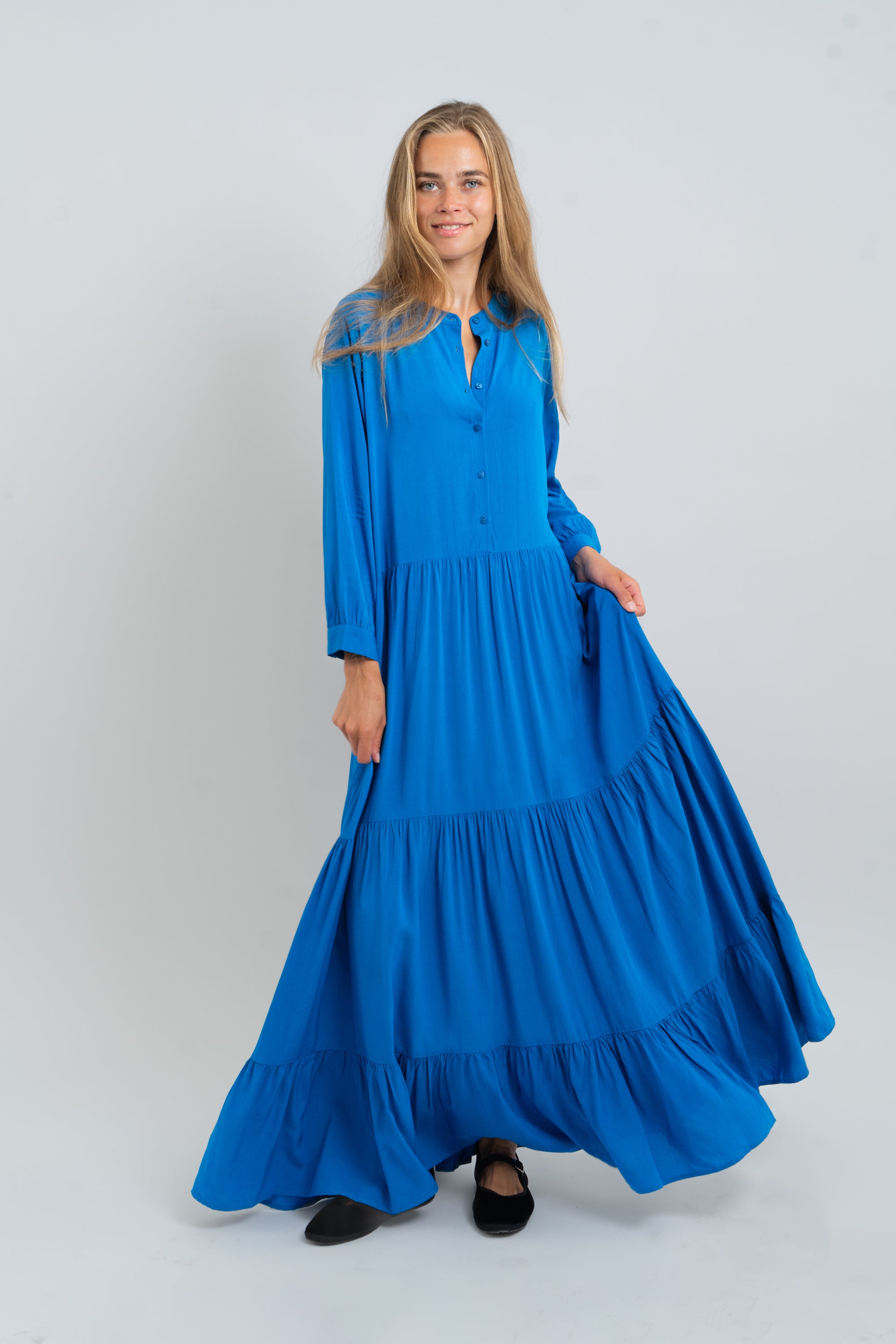 NeeLL Maxi Dress LS - Blue