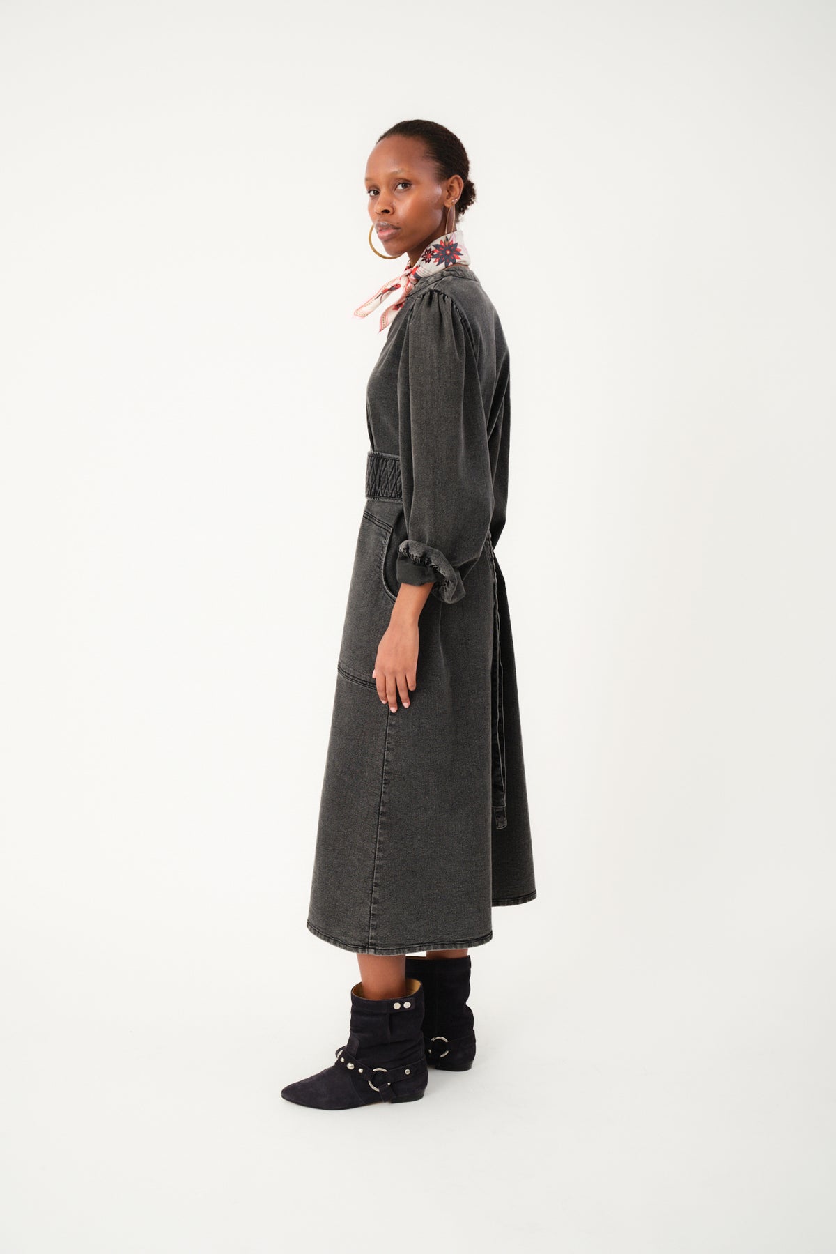 ParisLL Midi Dress - Washed Black