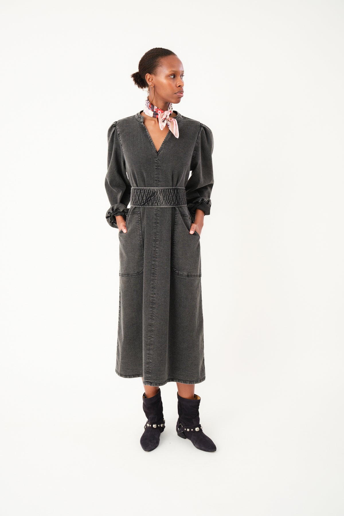 ParisLL Midi Dress - Washed Black