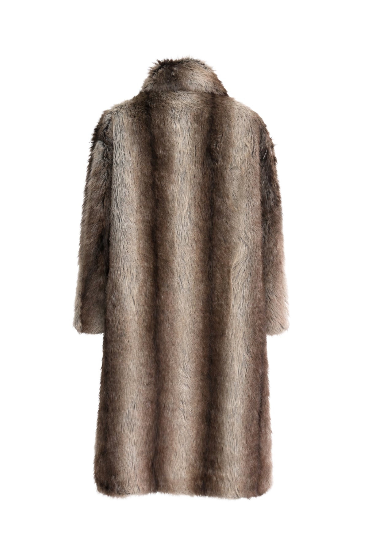 PetuniaLL Long Faux Fur Jacket - Brown