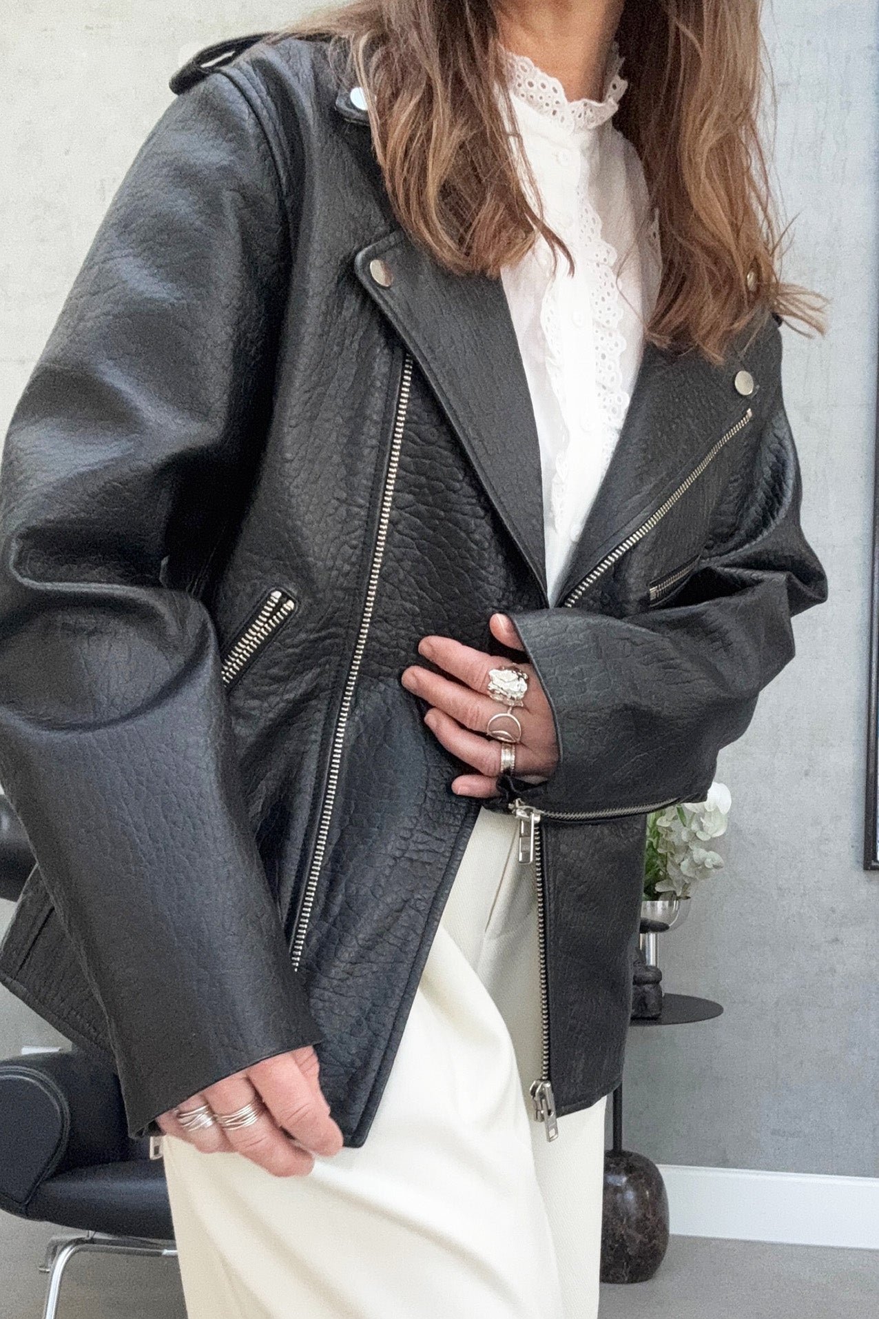 Lollys Laundry RayLL Leather Jacket Jacket 99 Black