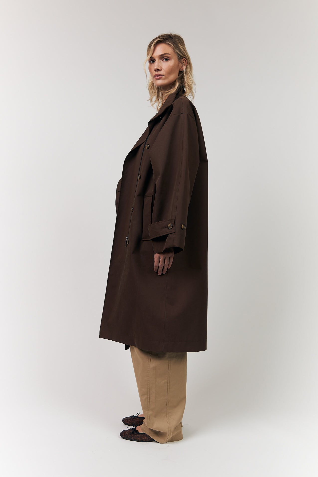 RussiLL long Coat - Dark Mokka