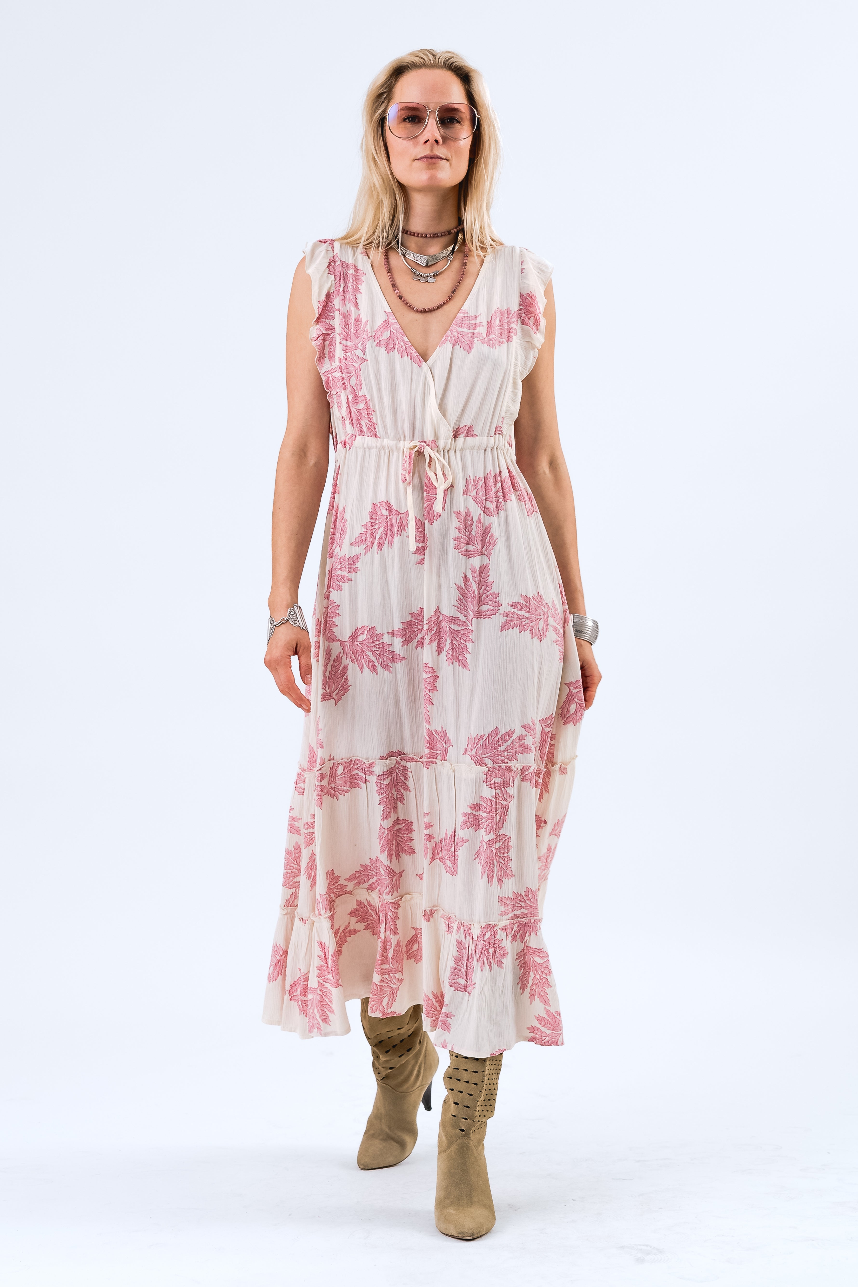 SamoLL Midi Dress - Pink