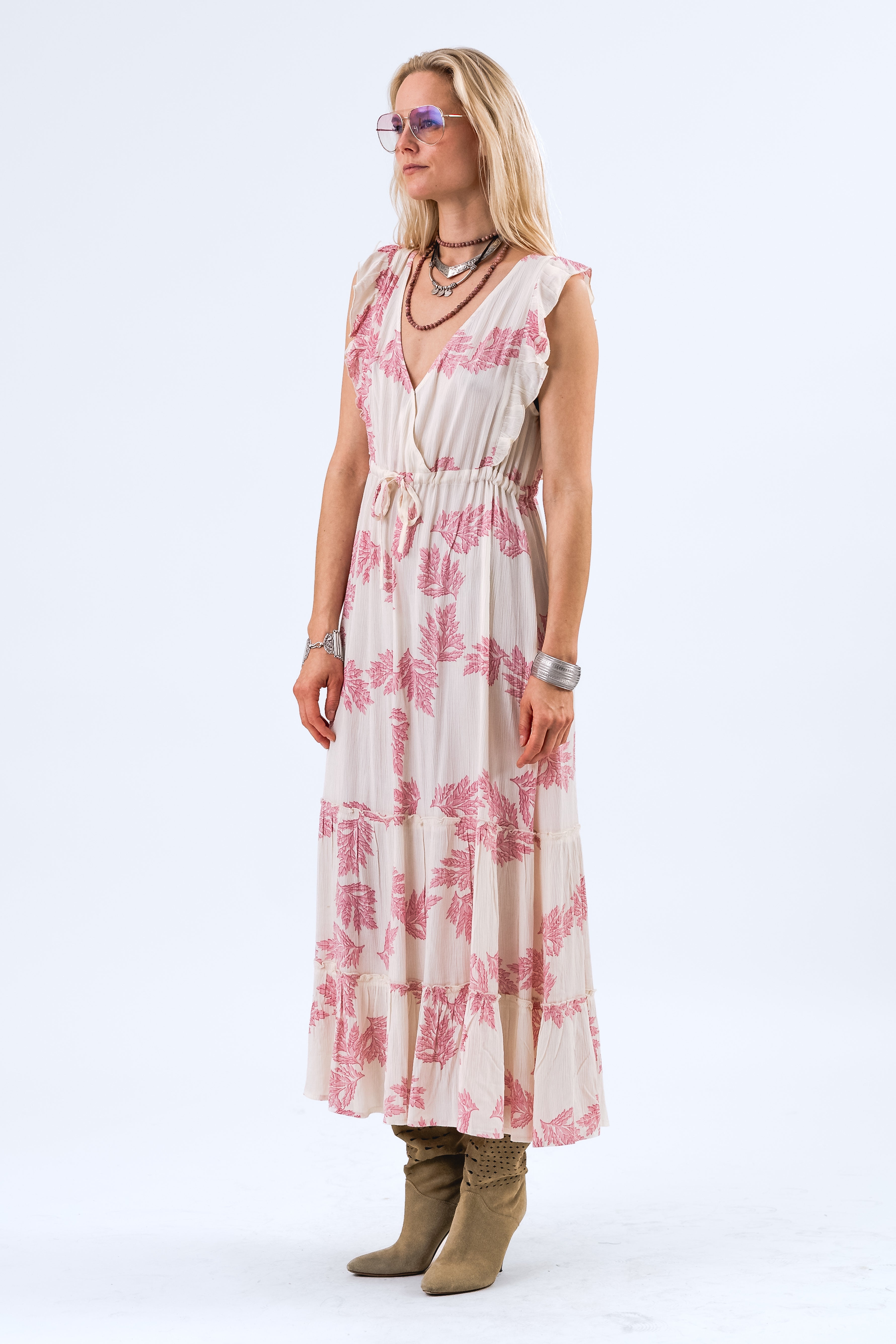 SamoLL Midi Dress - Pink