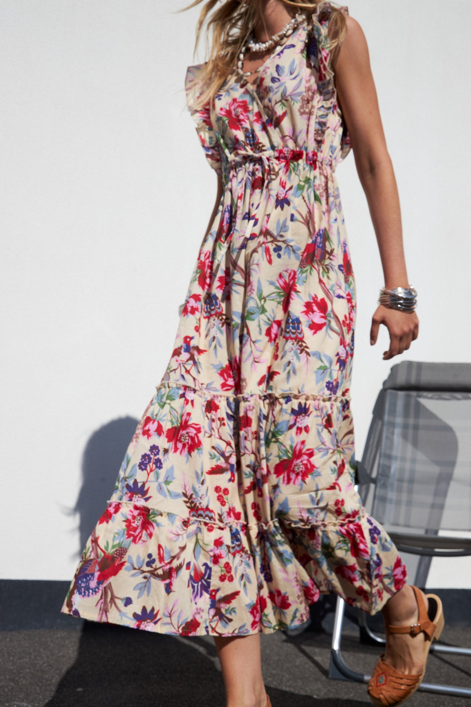 SamoLL Midi Dress - Flower Print