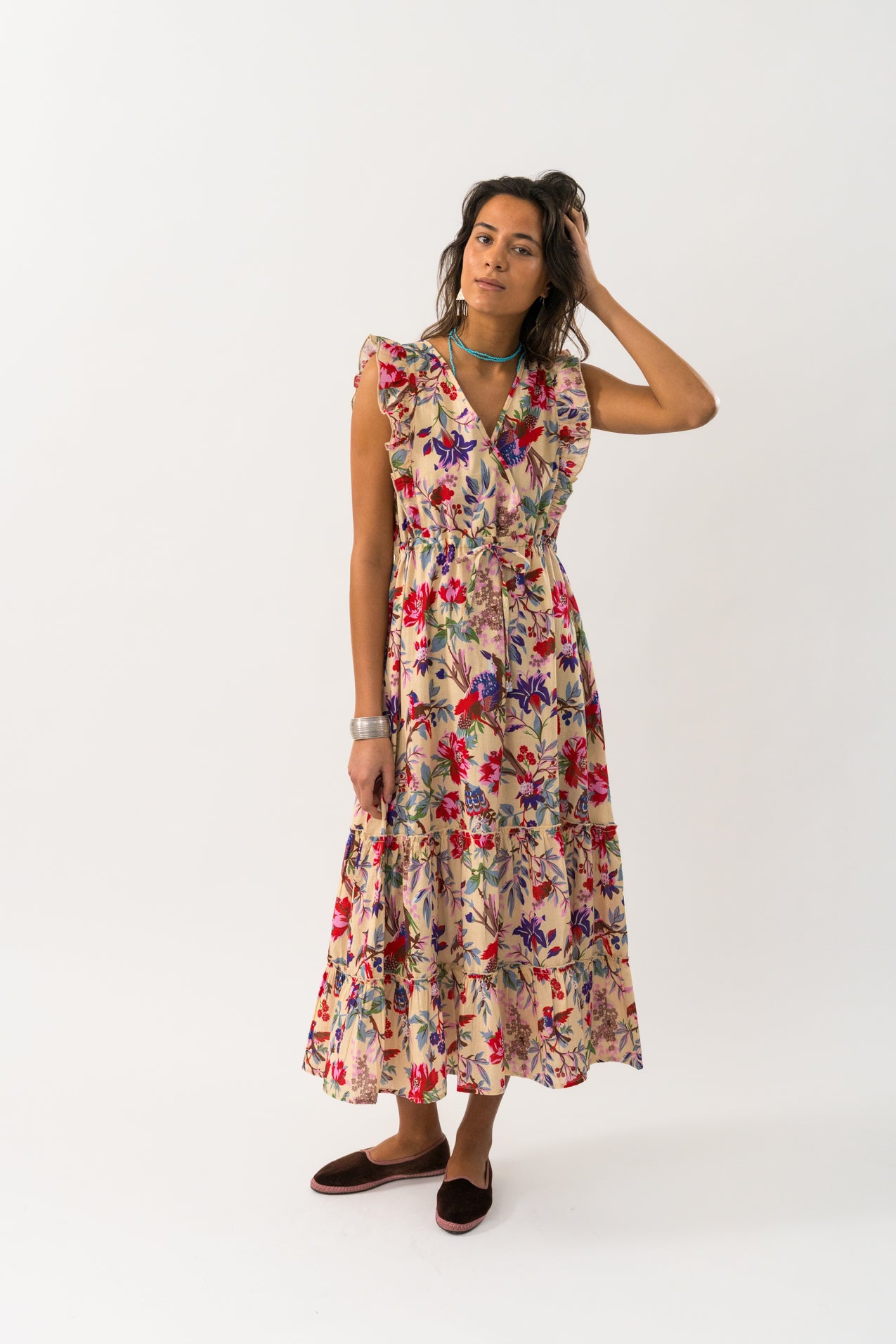 SamoLL Midi Dress - Flower Print