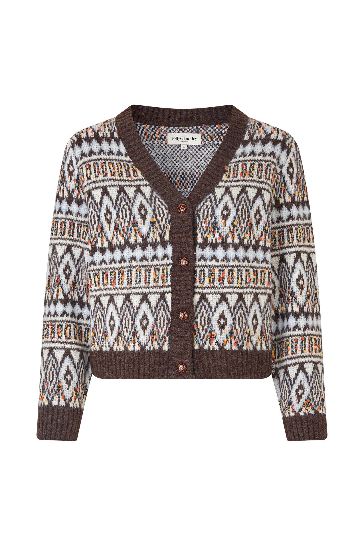 Lollys Laundry SaxoLL Knit Cardigan Cardigan 87 Dark Mokka