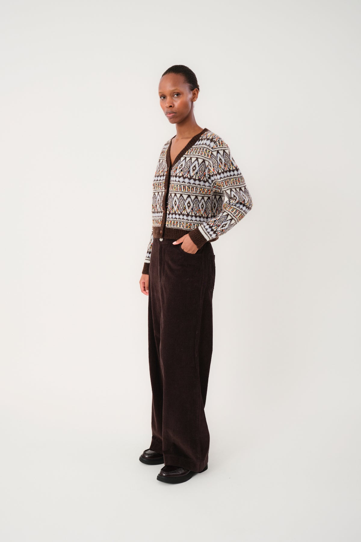SaxoLL Knit Cardigan - Dark Mokka