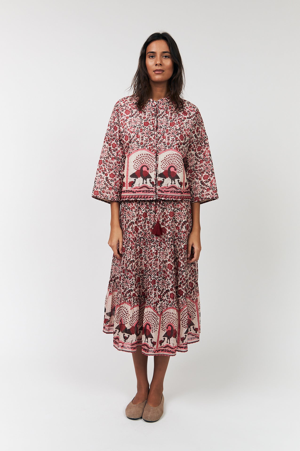 SunnyLL Midi Skirt - Red