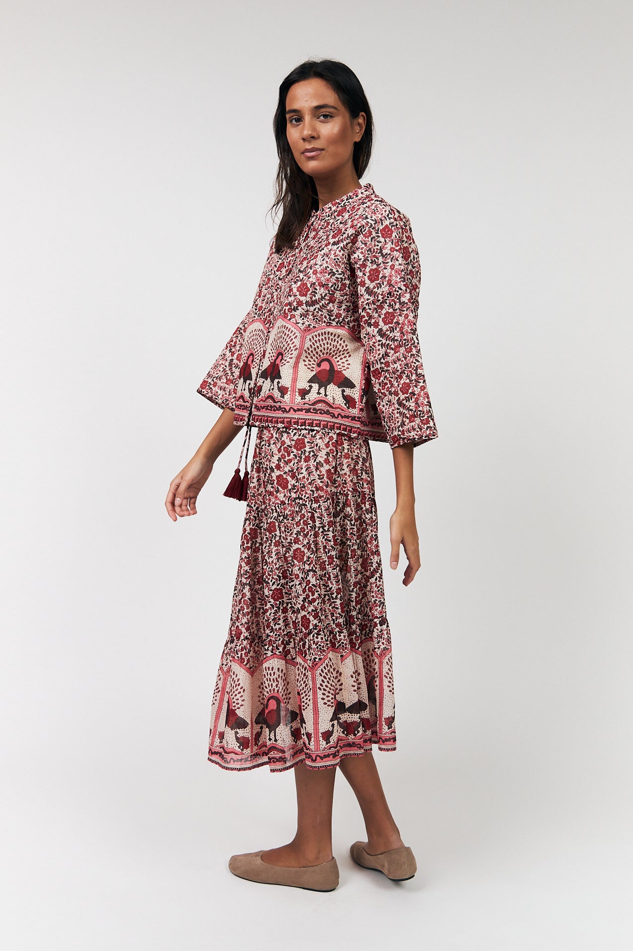 SunnyLL Midi Skirt - Red