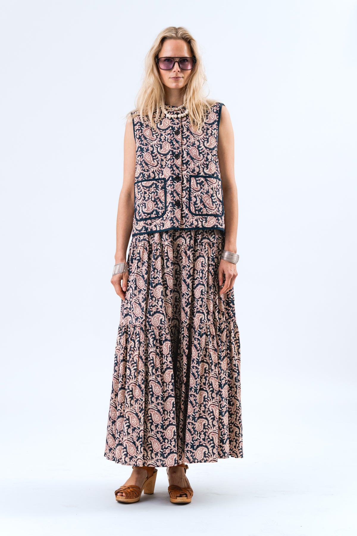 Lollys Laundry SunsetLL Maxi Skirt Skirt 64 Graphic Print