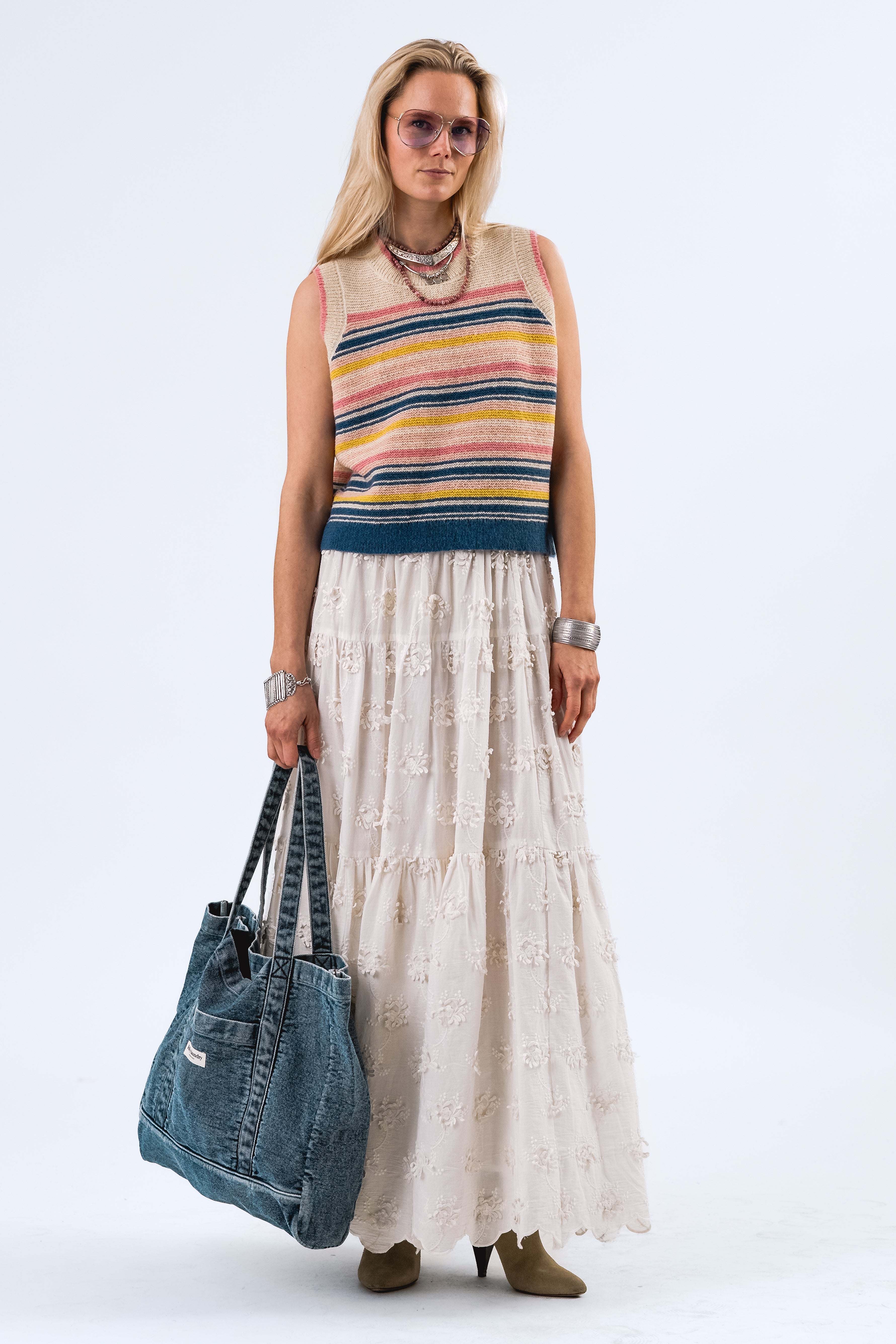 SunsetLL Maxi Skirt - Creme