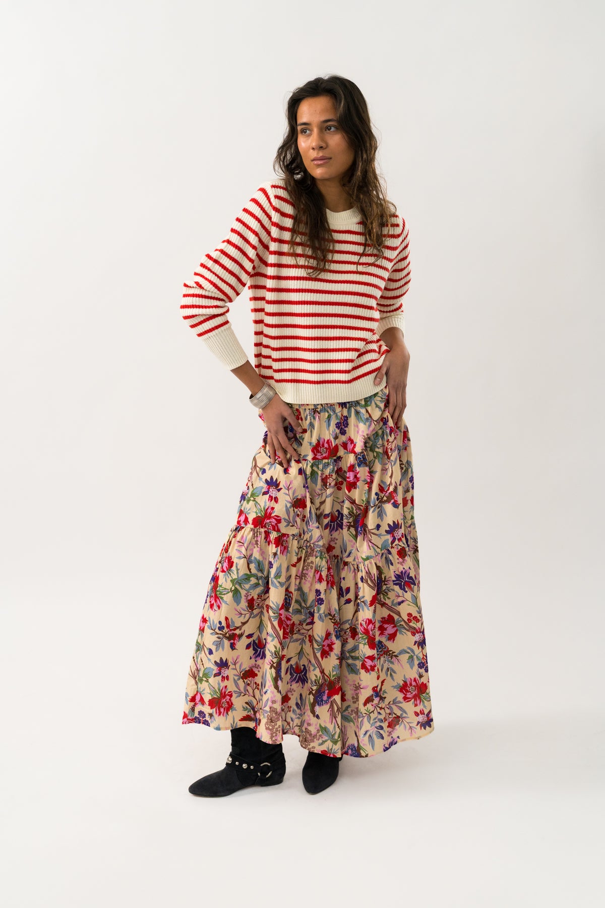 Lollys Laundry SunsetLL Maxi Skirt Skirt 74 Flower Print