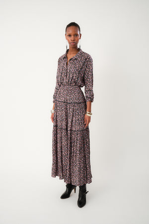 Lollys Laundry SunsetLL Maxi Skirt Skirt 18 Washed Black