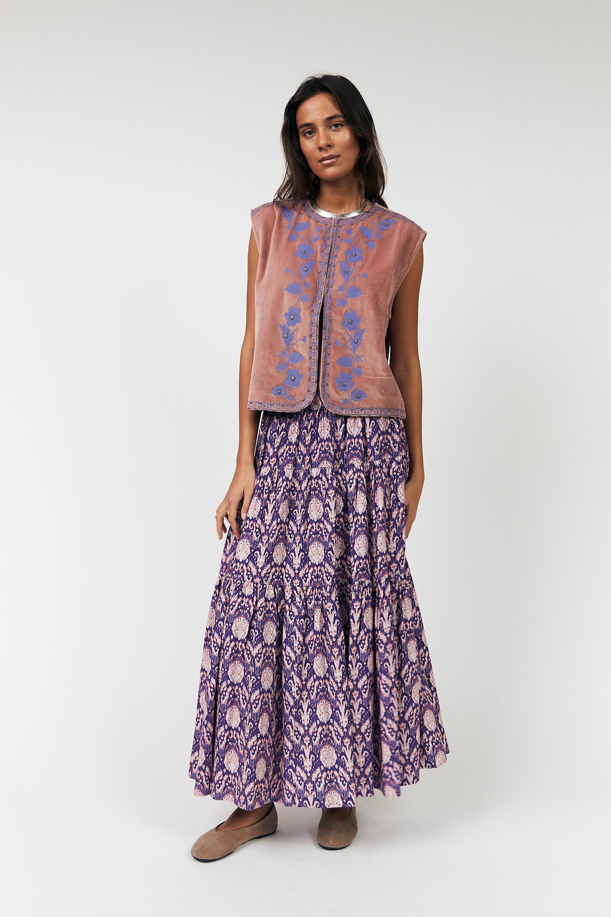 Lollys Laundry SunsetLL Maxi Skirt Skirt 64 Graphic Print