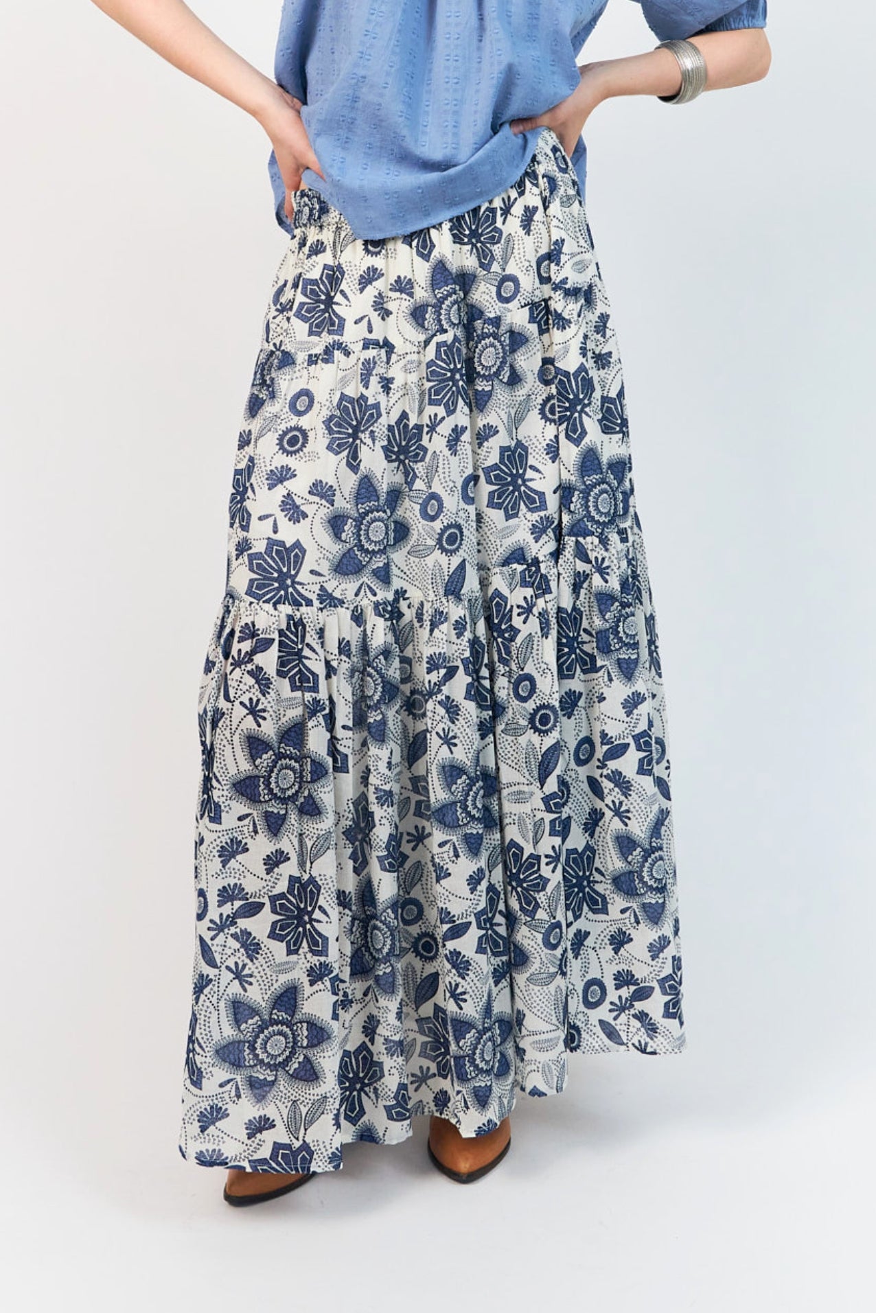 Lollys Laundry SunsetLL Maxi Skirt Skirt 20 Blue