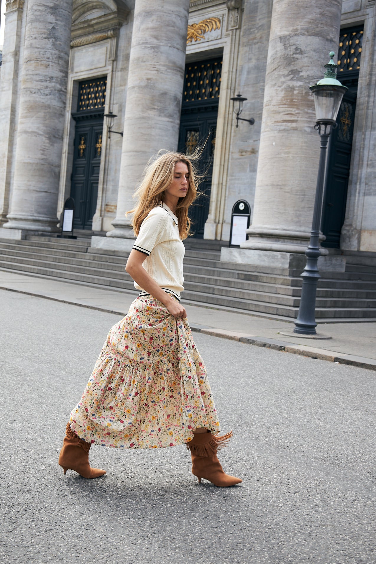 SunsetLL Maxi Skirt - Flower Print