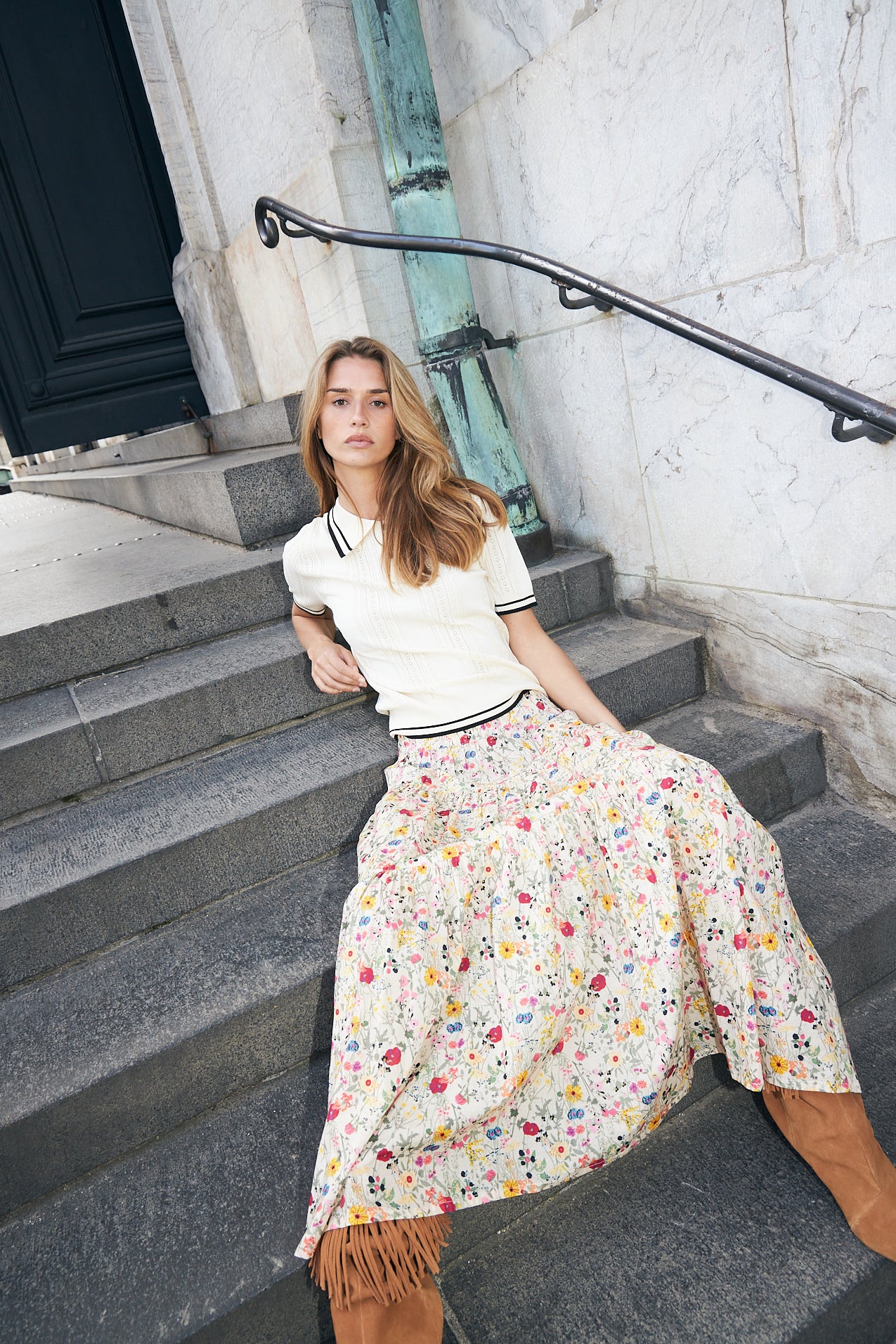 Lollys Laundry SunsetLL Maxi Skirt Skirt 74 Flower Print