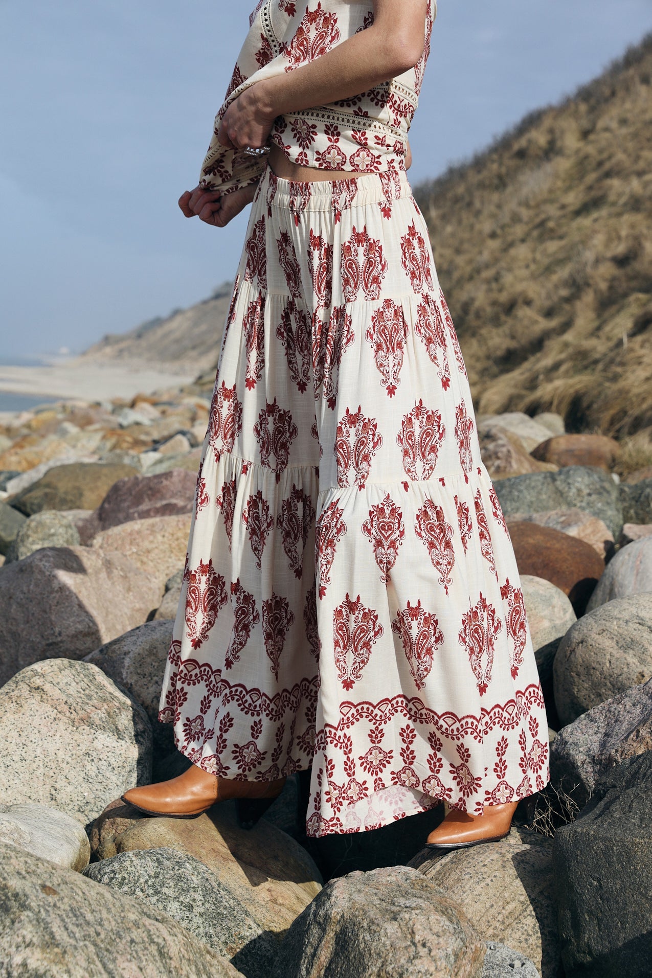 SunsetLL Maxi Skirt - Creme