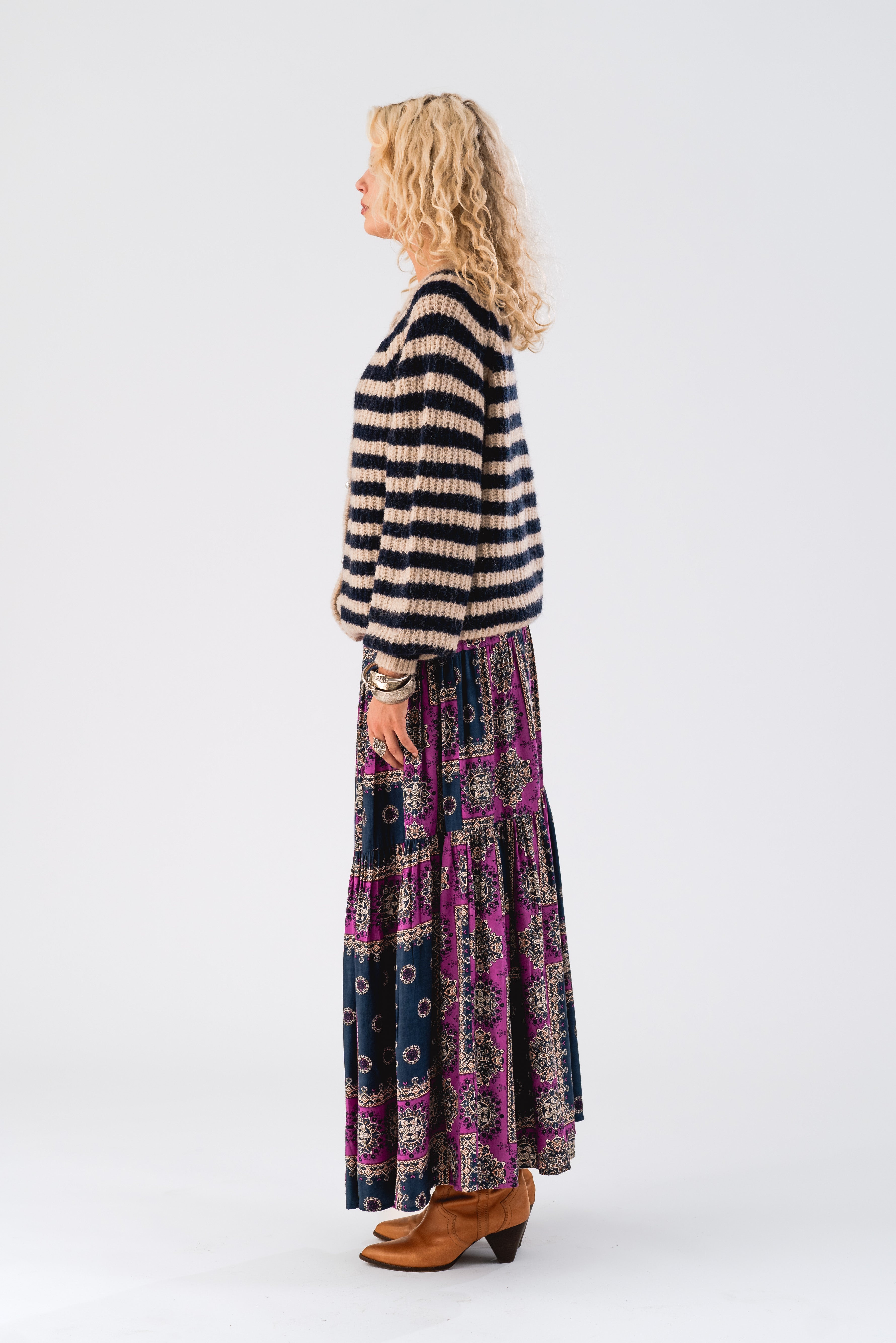 Sunset Maxi Skirt - Dark Blue