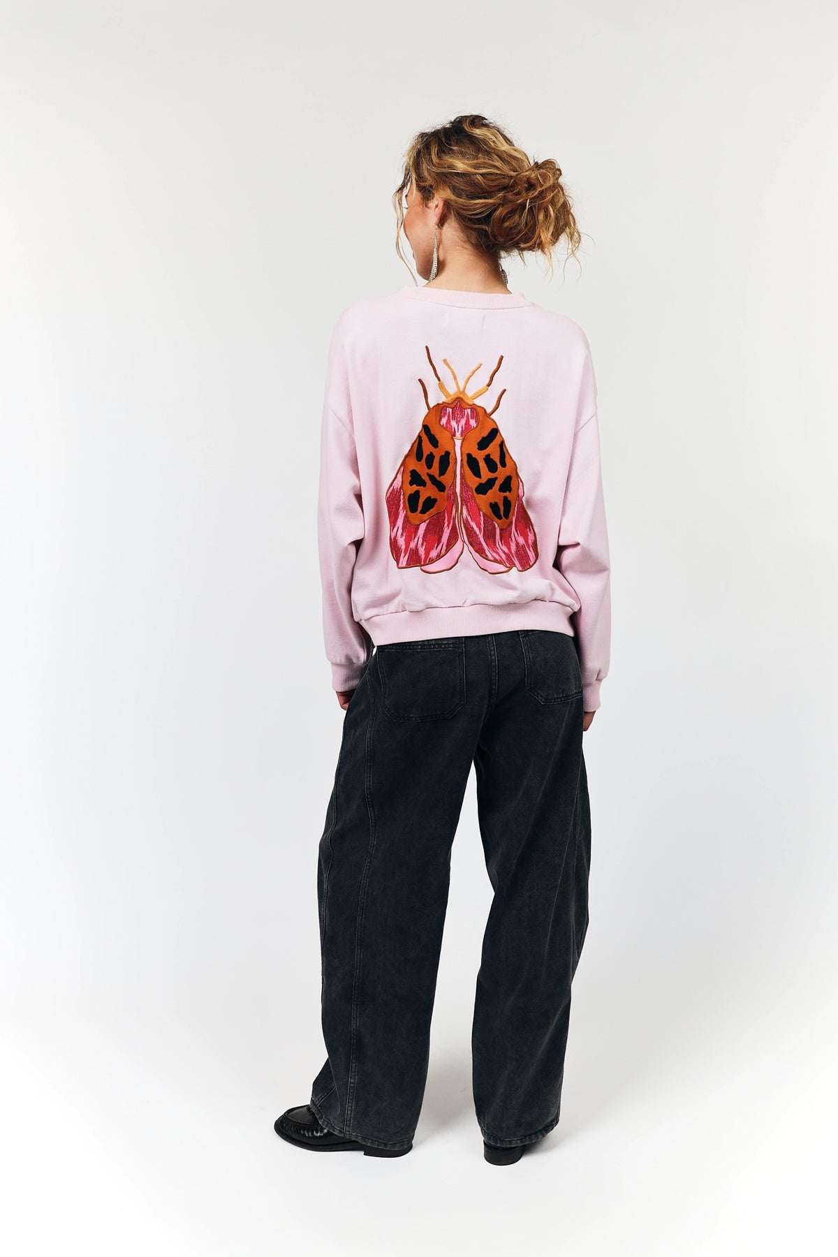 Lollys Laundry SydneyLL Butterfly Sweatshirt Sweatshirt 84 Light Pink