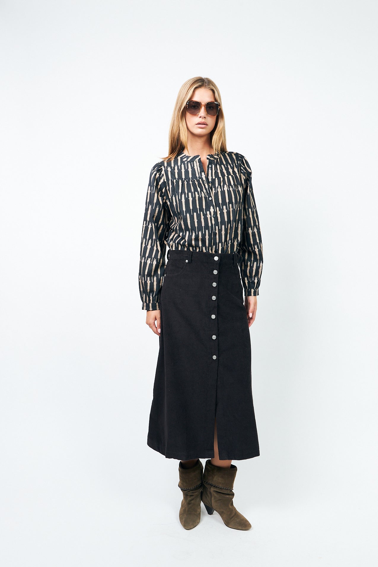 Lollys Laundry UnaLL Maxi Skirt Skirt 87 Dark Mokka