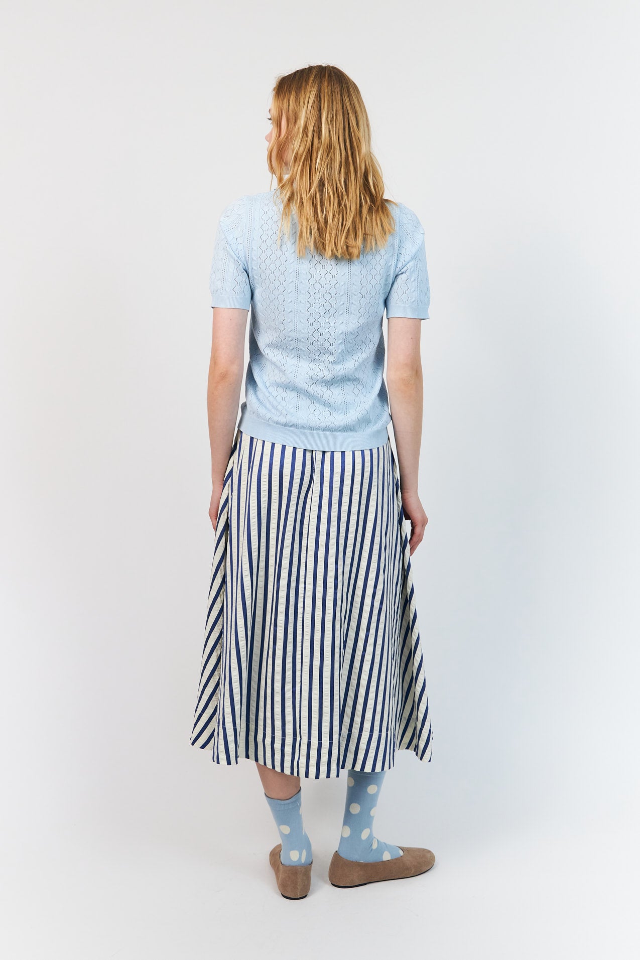 AlaiaLL Polo Knit - Light Blue