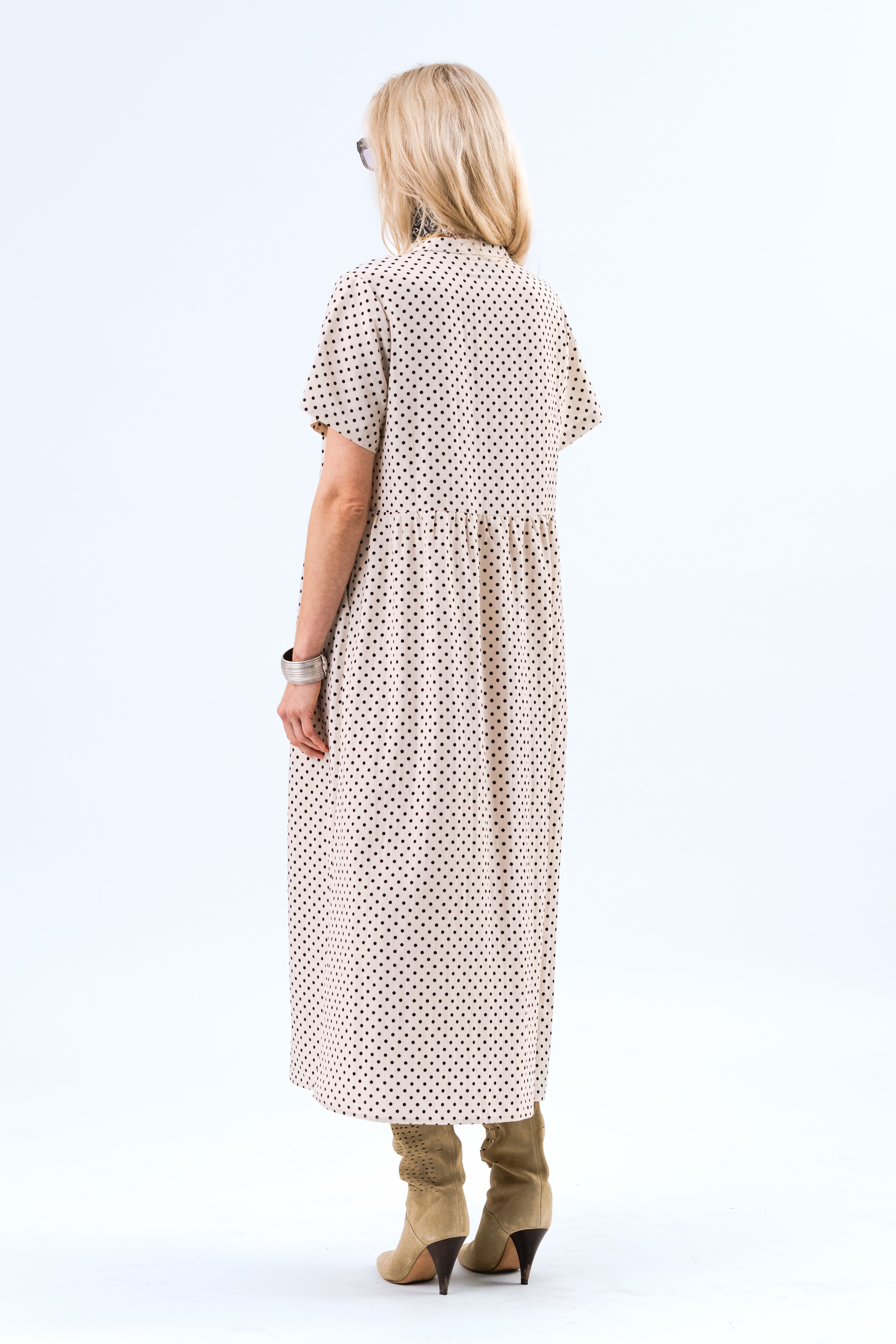 Lollys Laundry AliyaLL Midi Dress SS Dress 02 Creme