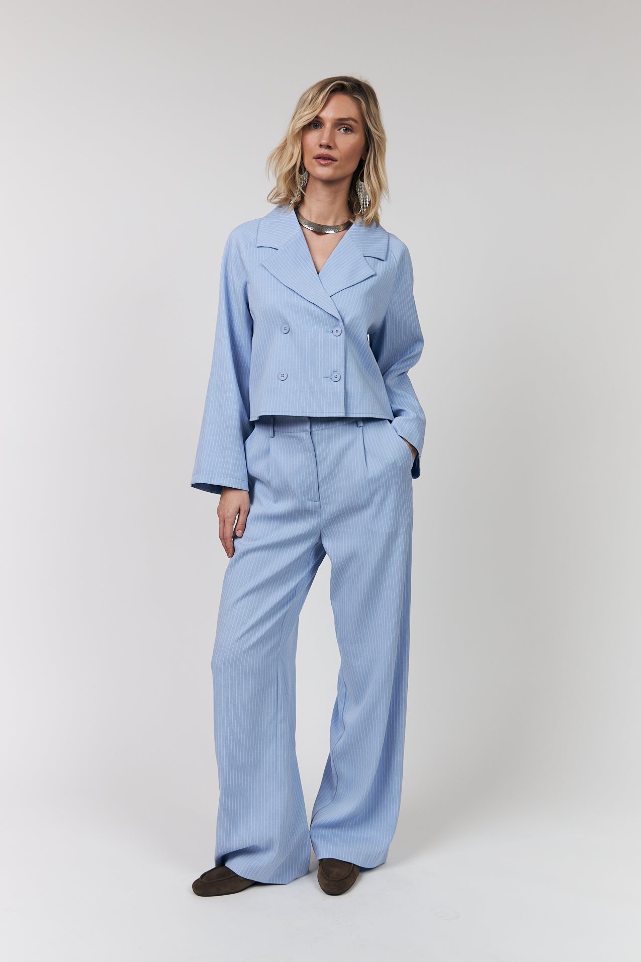 Lollys Laundry AmiriLL Short Jacket Blazer 22 Light Blue