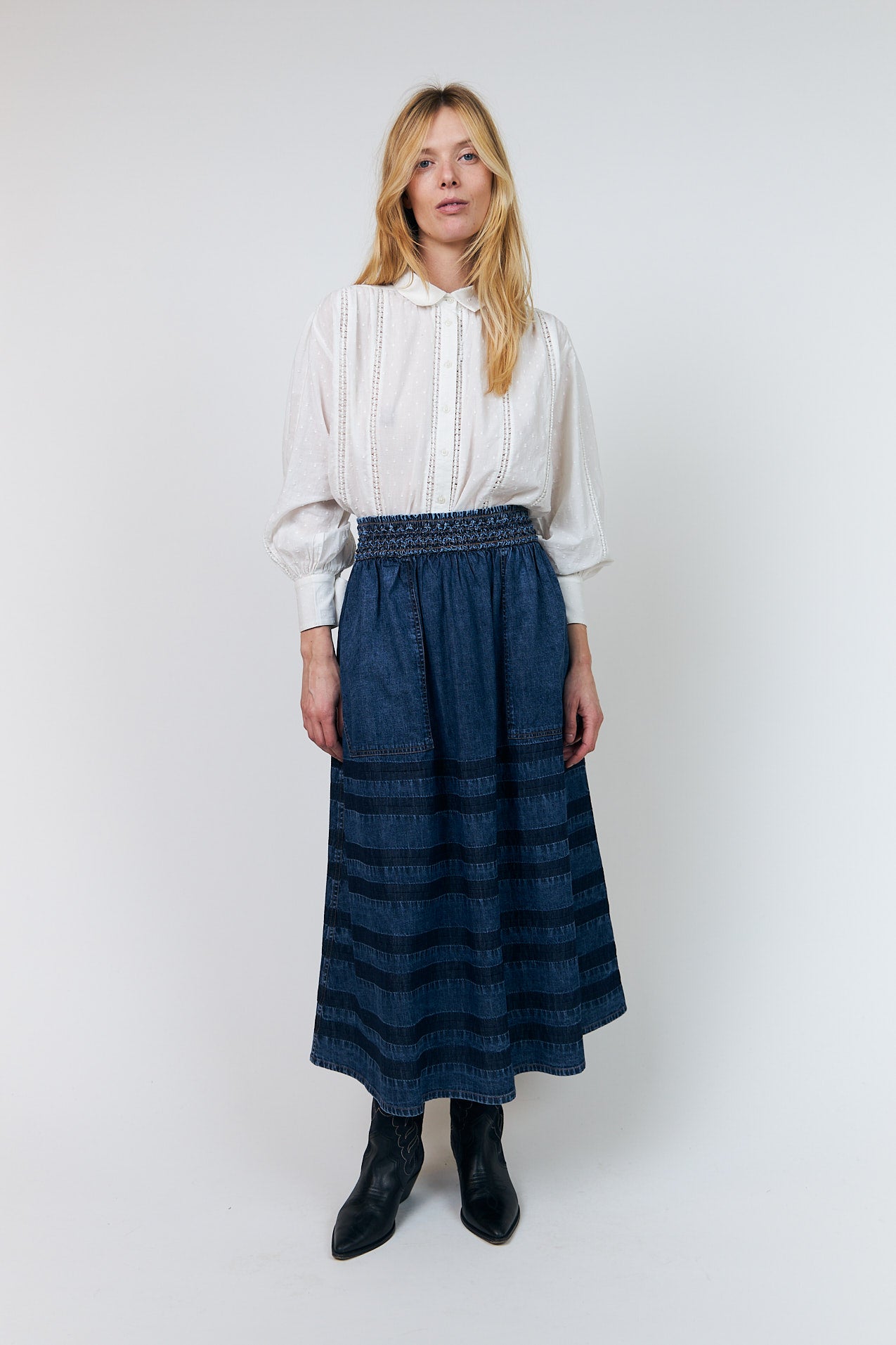 Lollys Laundry AmondLL Maxi Skirt Skirt 20 Blue