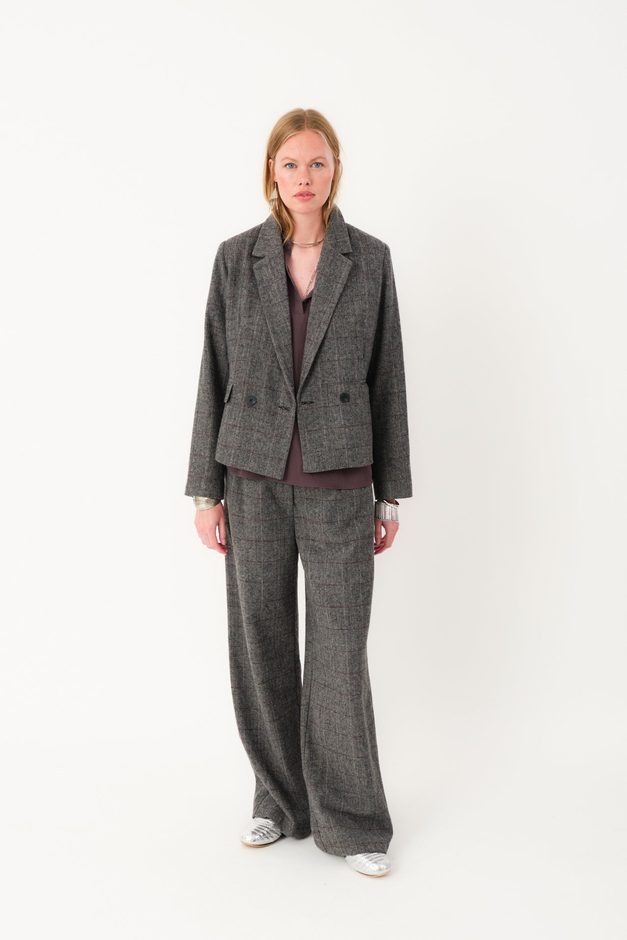 Lollys Laundry AntonellaLL Short Blazer Blazer 10 Grey