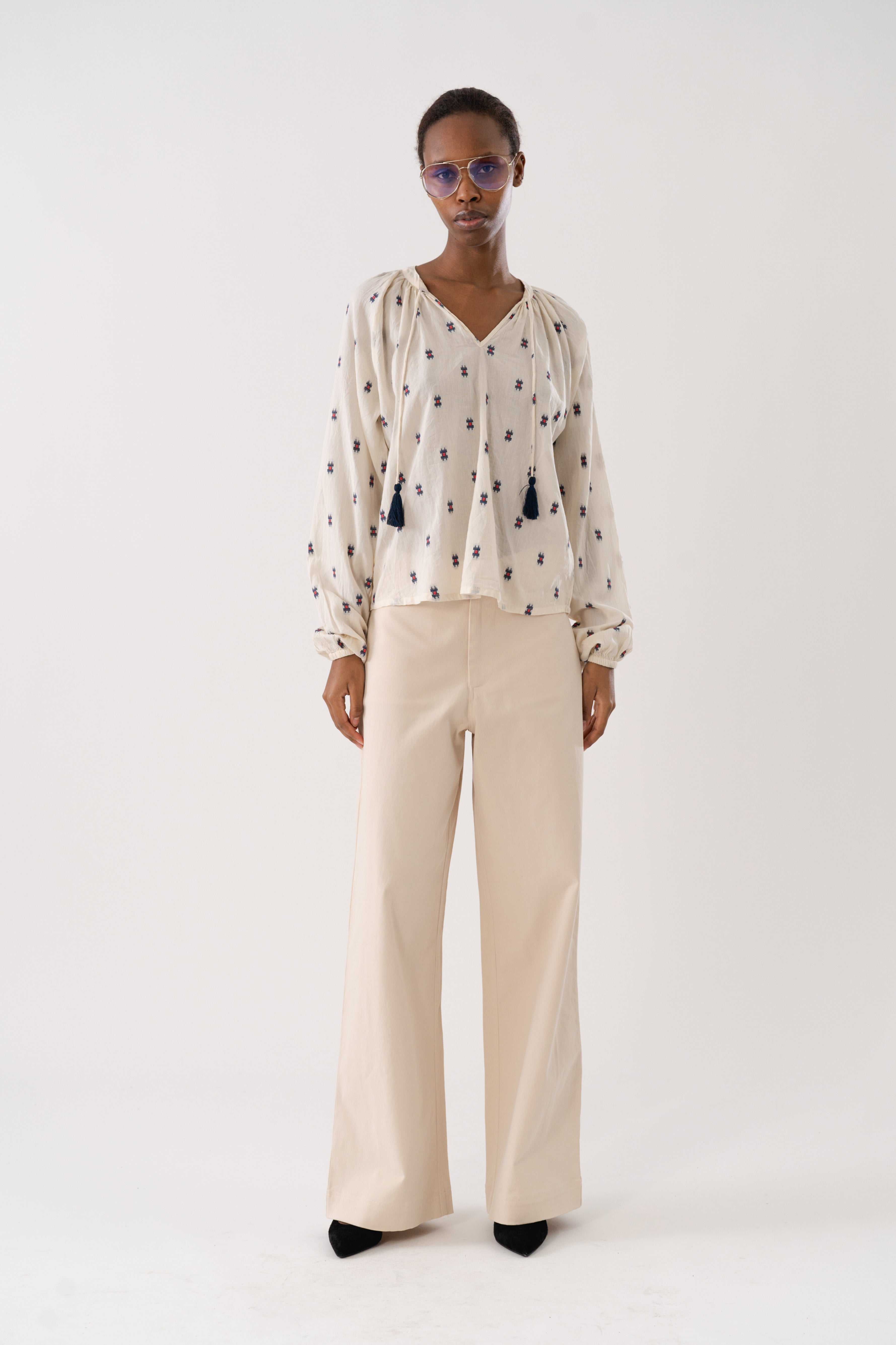BiharLL Blouse LS - Creme