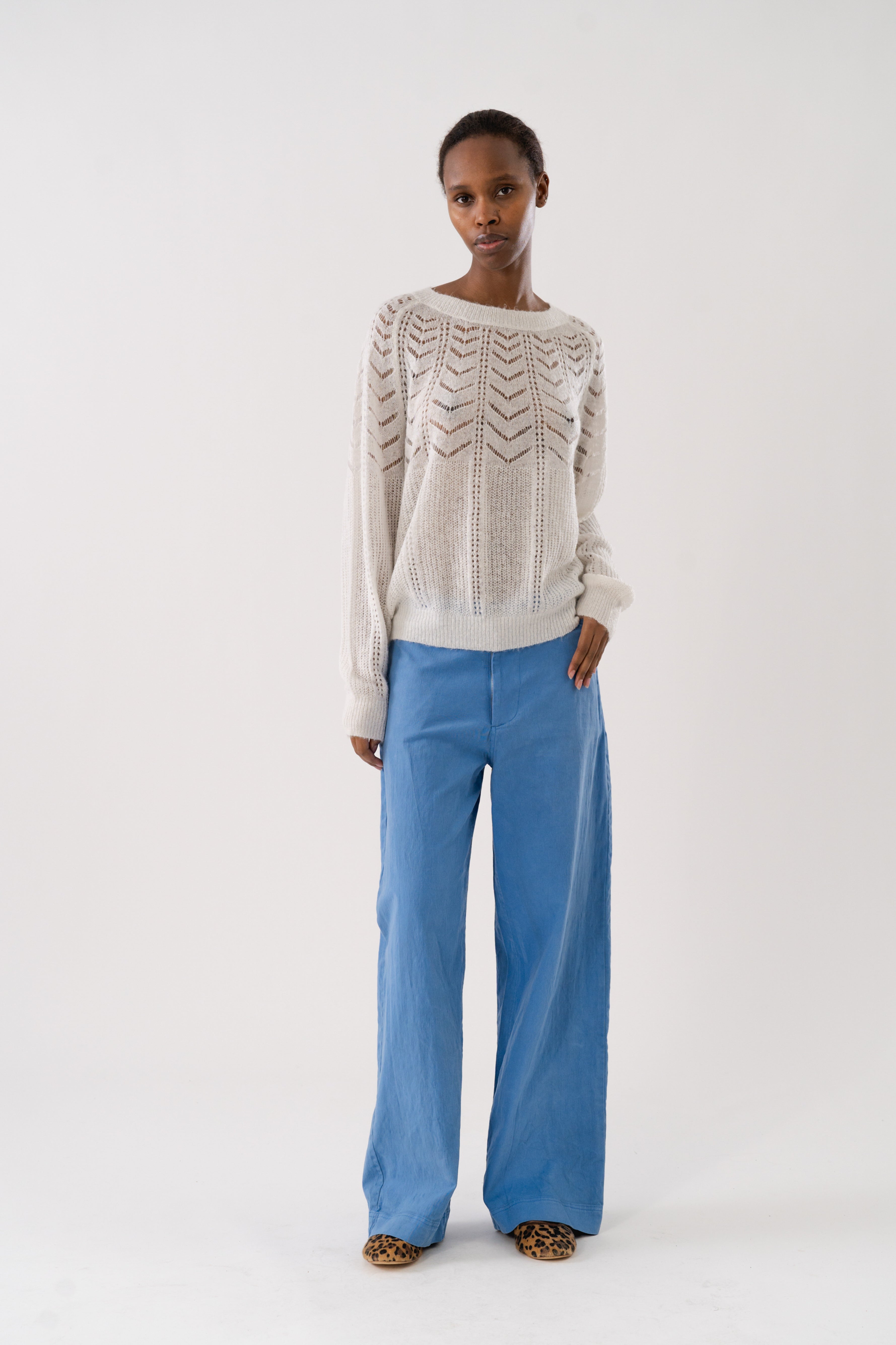 BillyLL Knit Jumper LS - Creme