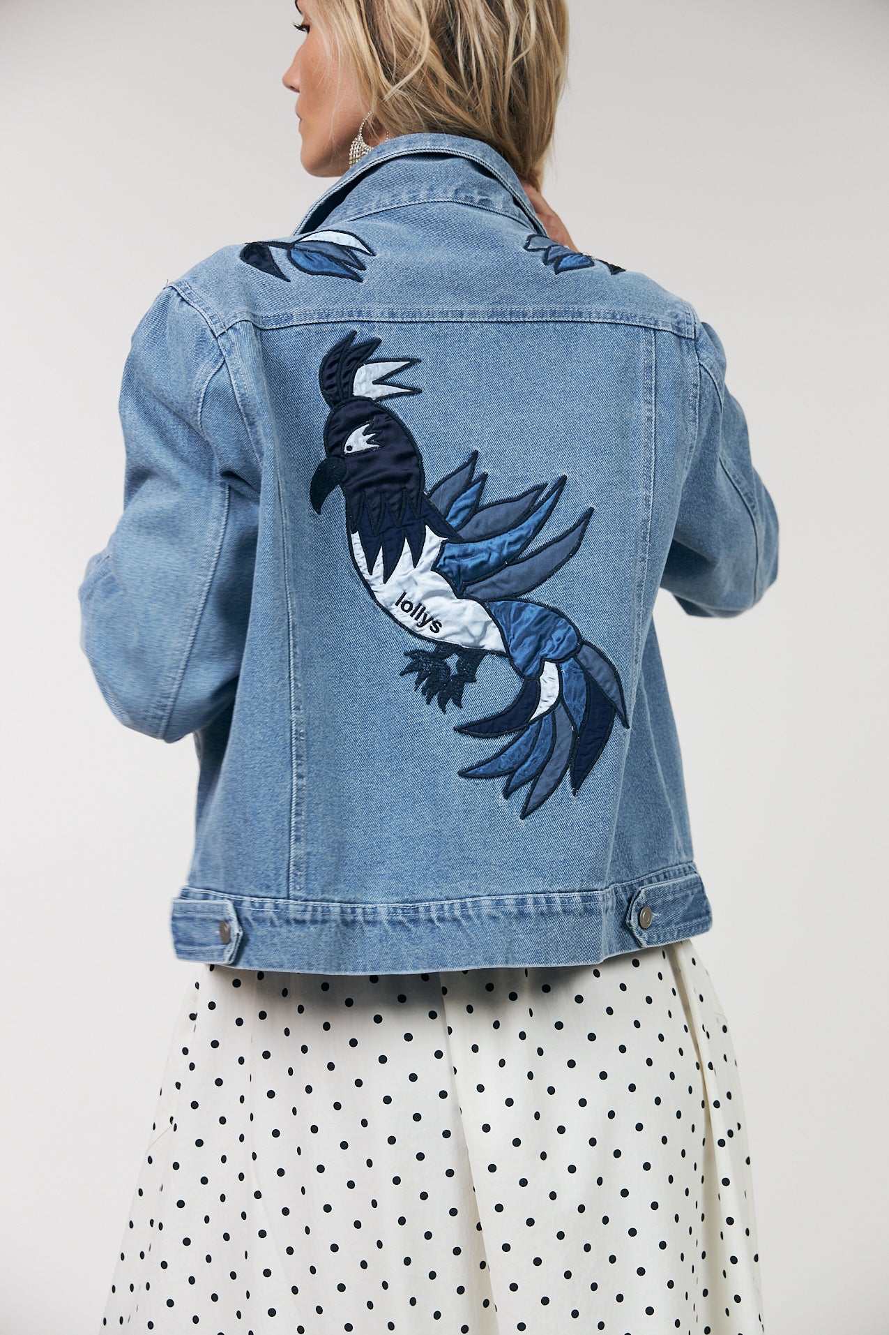Lollys Laundry BirdLL Denim Jacket Jacket 100 Washed Denim