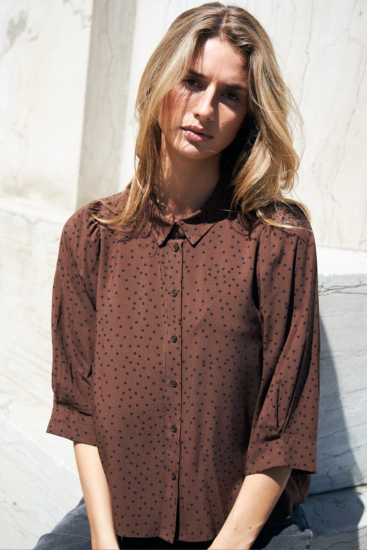 Lollys Laundry BonoLL Shirt SS Shirt  87 Dark Mokka