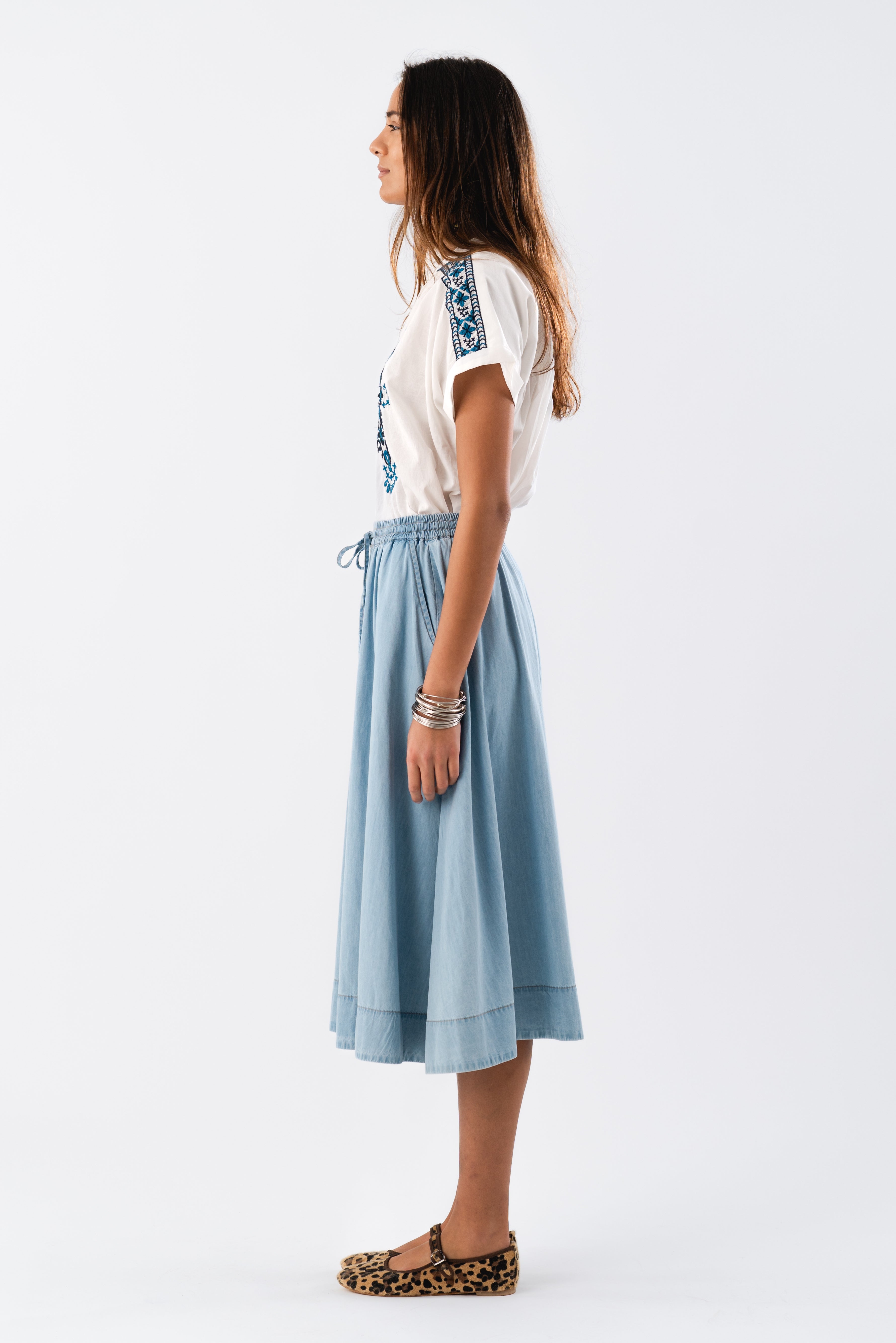 Lollys Laundry BristolLL Midi Skirt Skirt 20 Blue