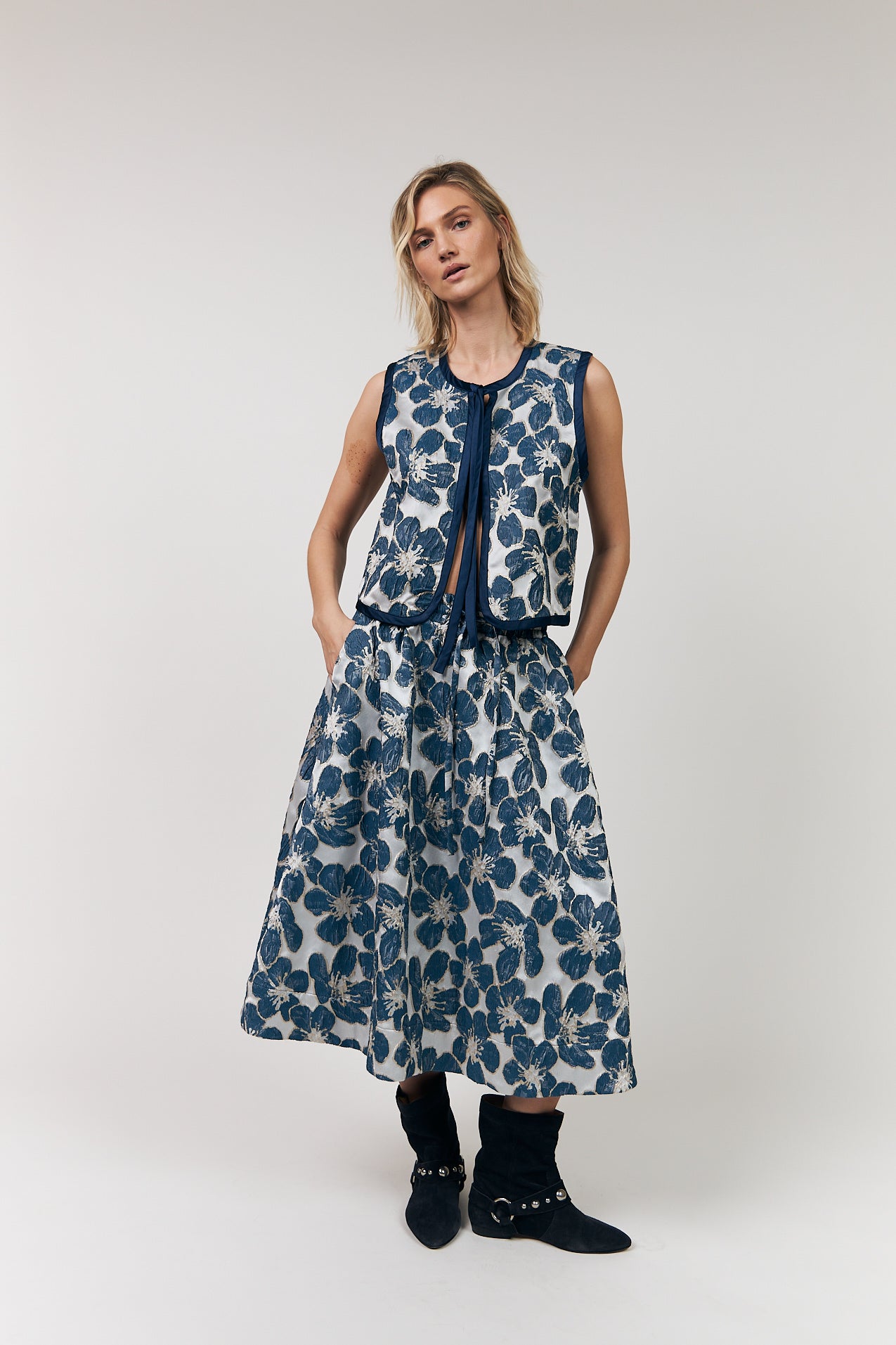 Lollys Laundry BristolLL Midi Skirt Skirt 20 Blue