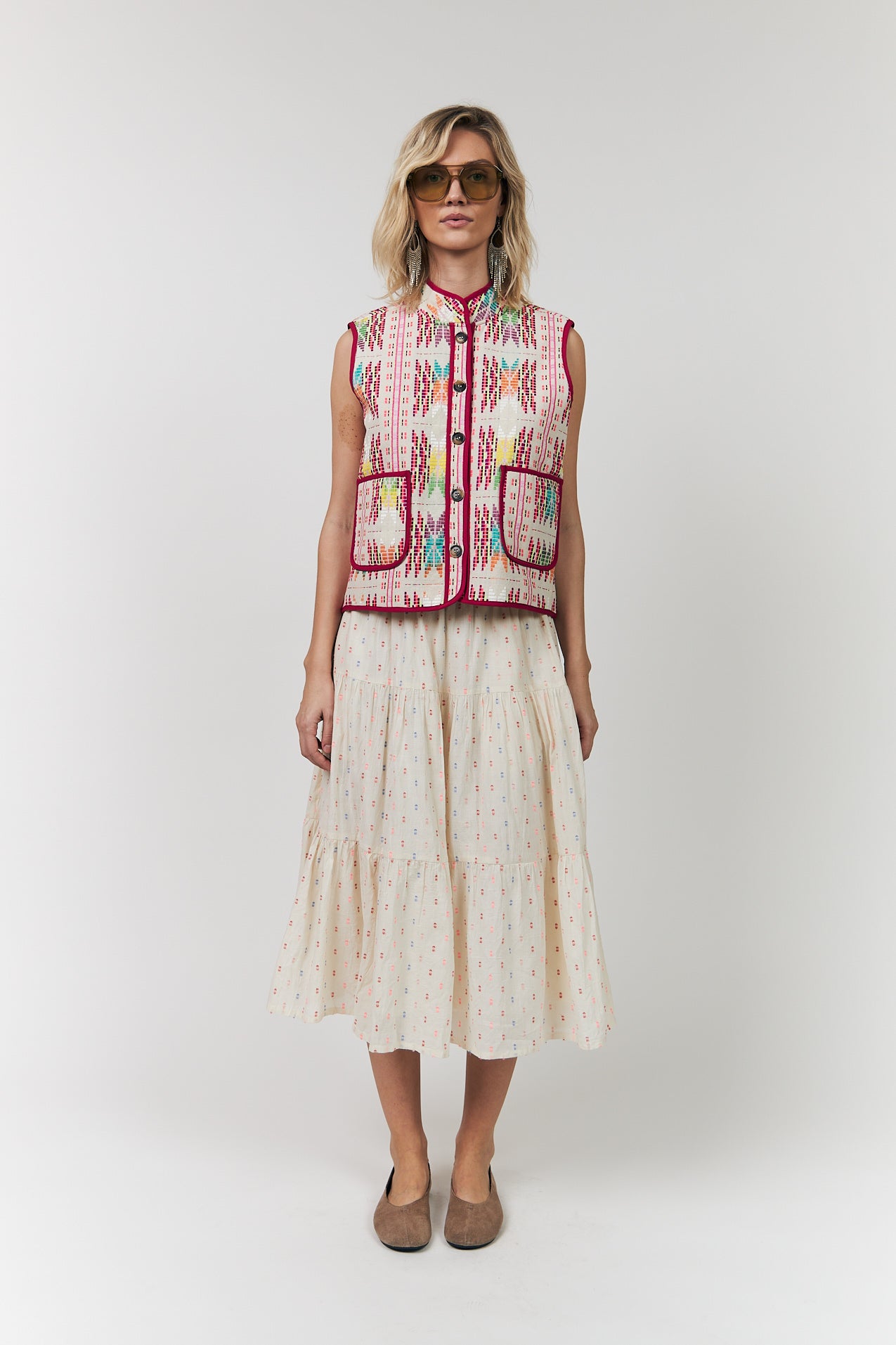 Lollys Laundry CairoLL Quilted Vest Vest 51 Pink