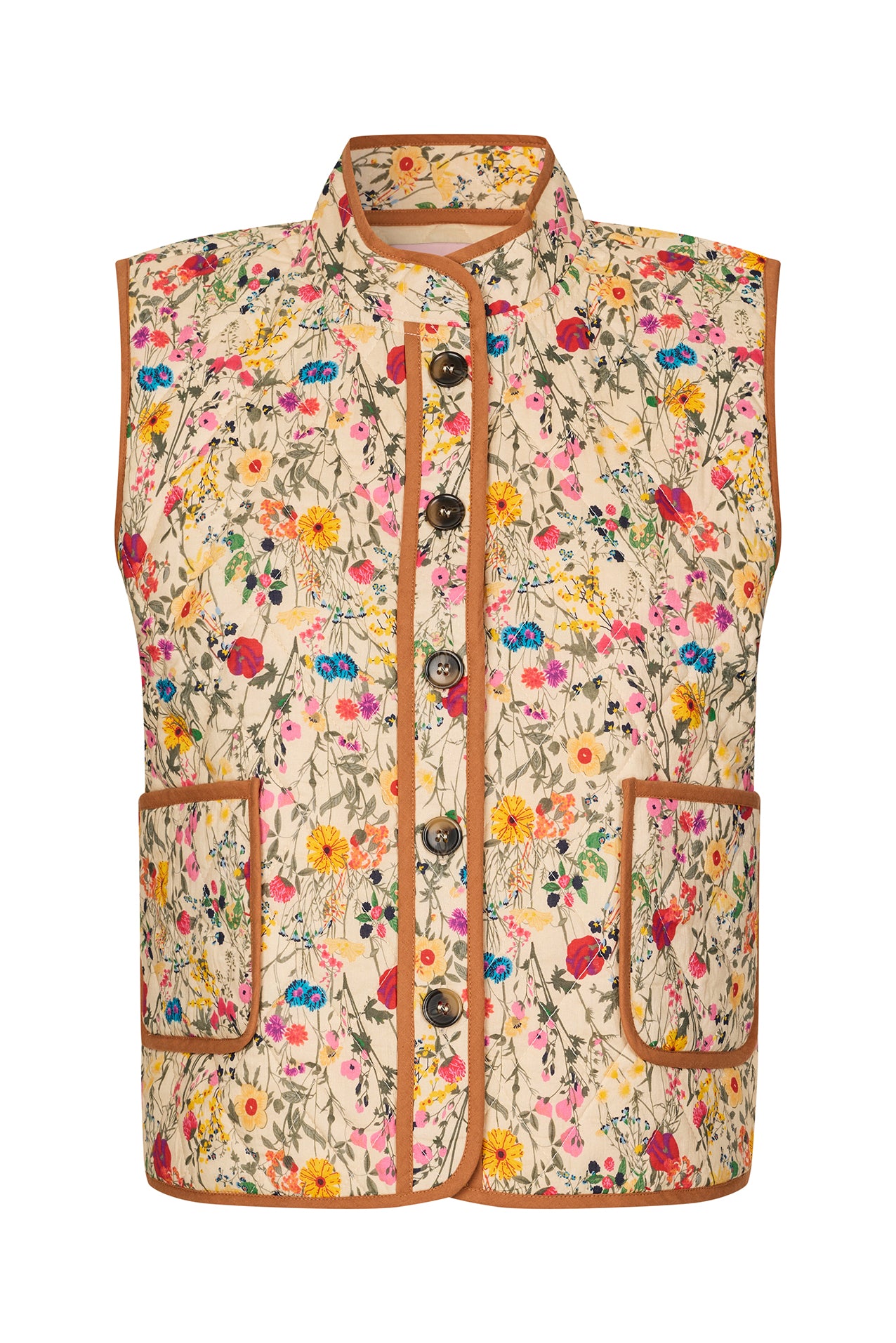 CairoLL Quilted Vest - Flower Print