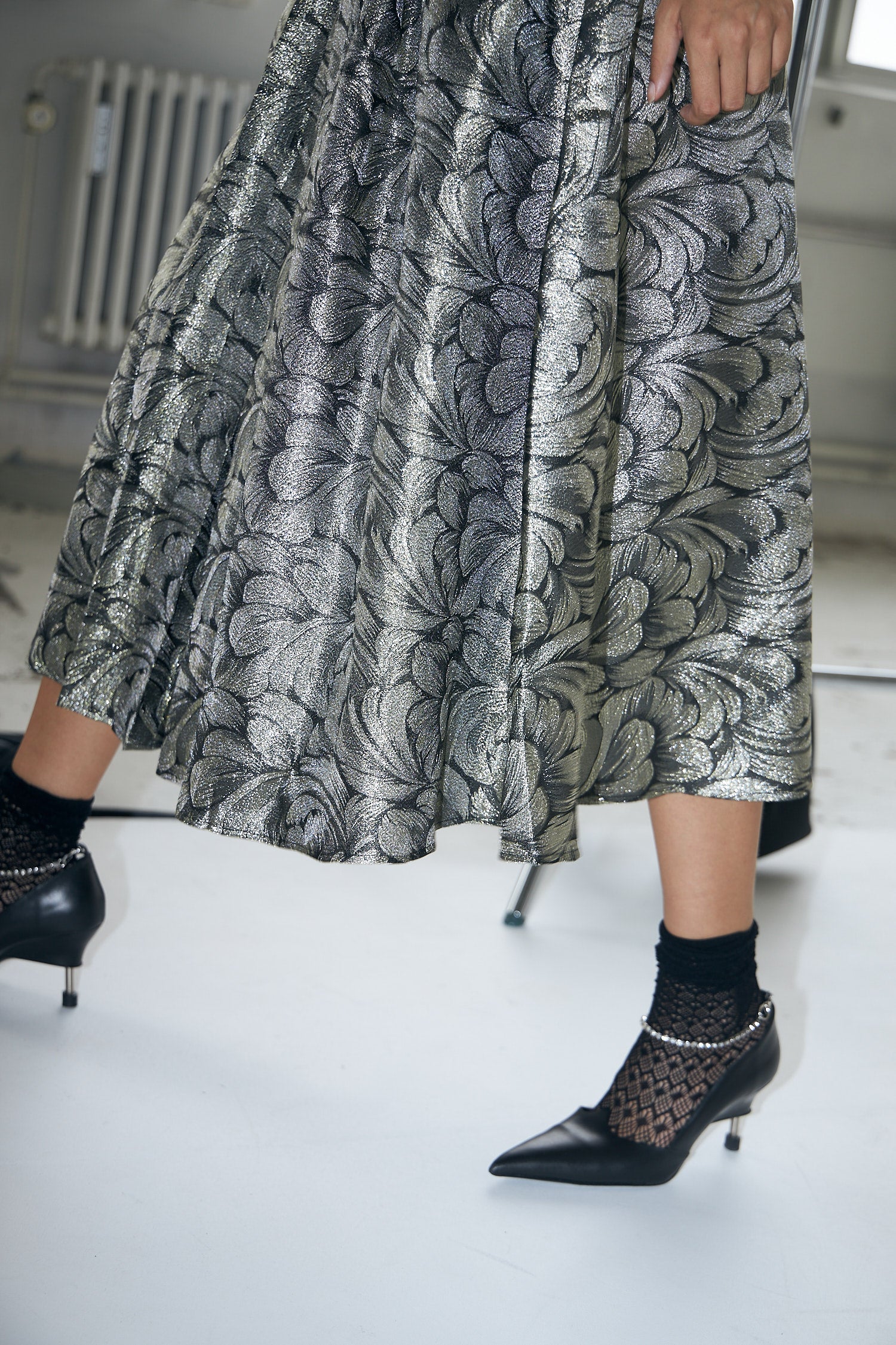 CatalinaLL Midi Skirt - Silver