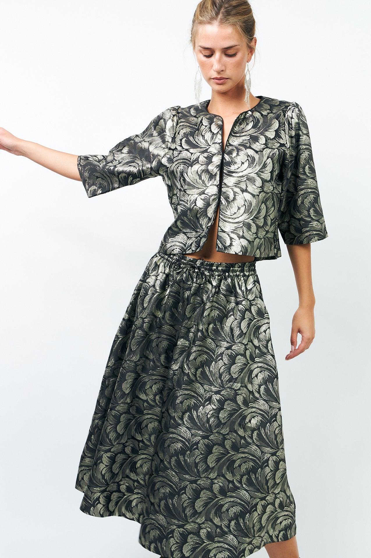 CatalinaLL Midi Skirt - Silver